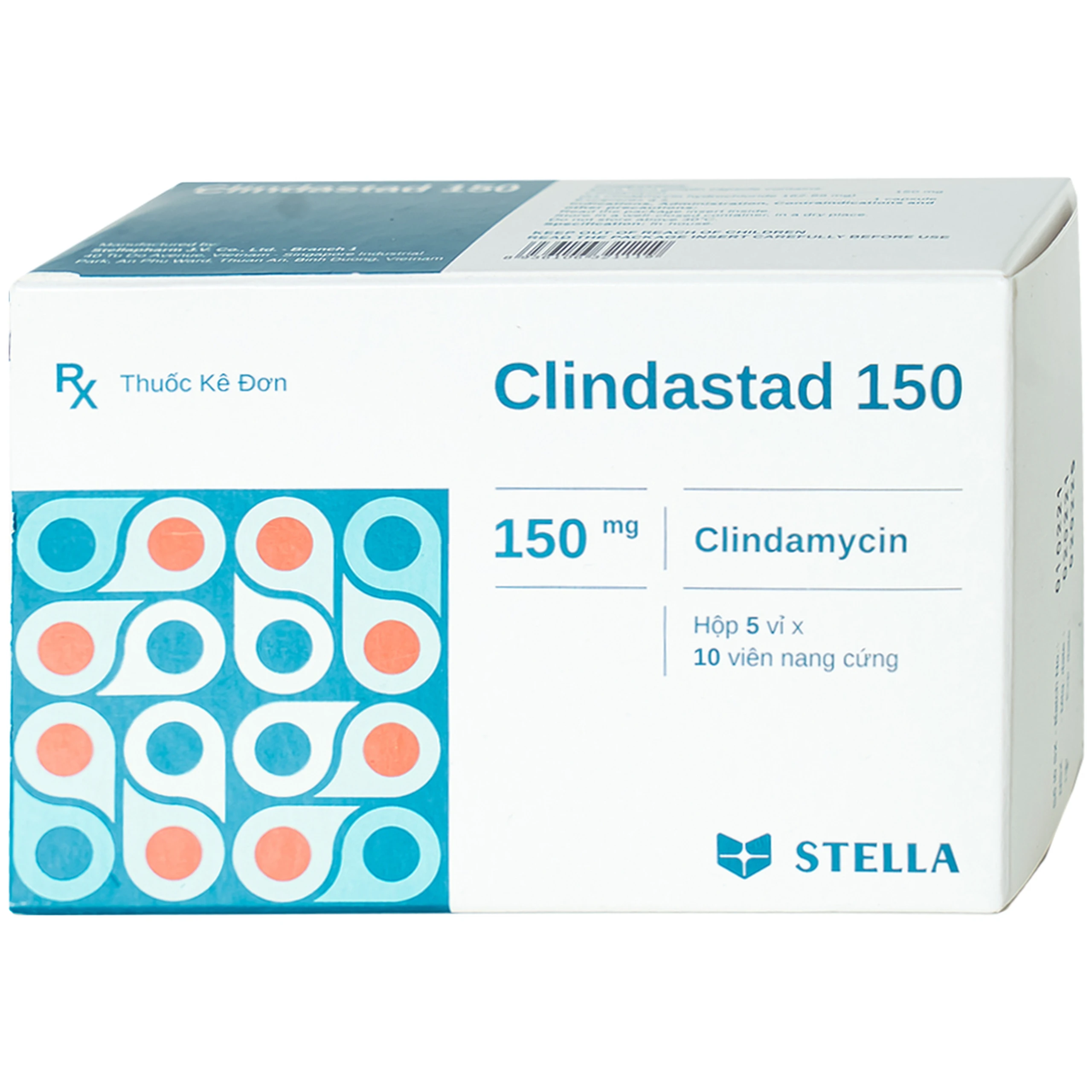 Thuốc Clindastad 150 Stella điều trị nhiễm khuẩn (5 vỉ x 10 viên)