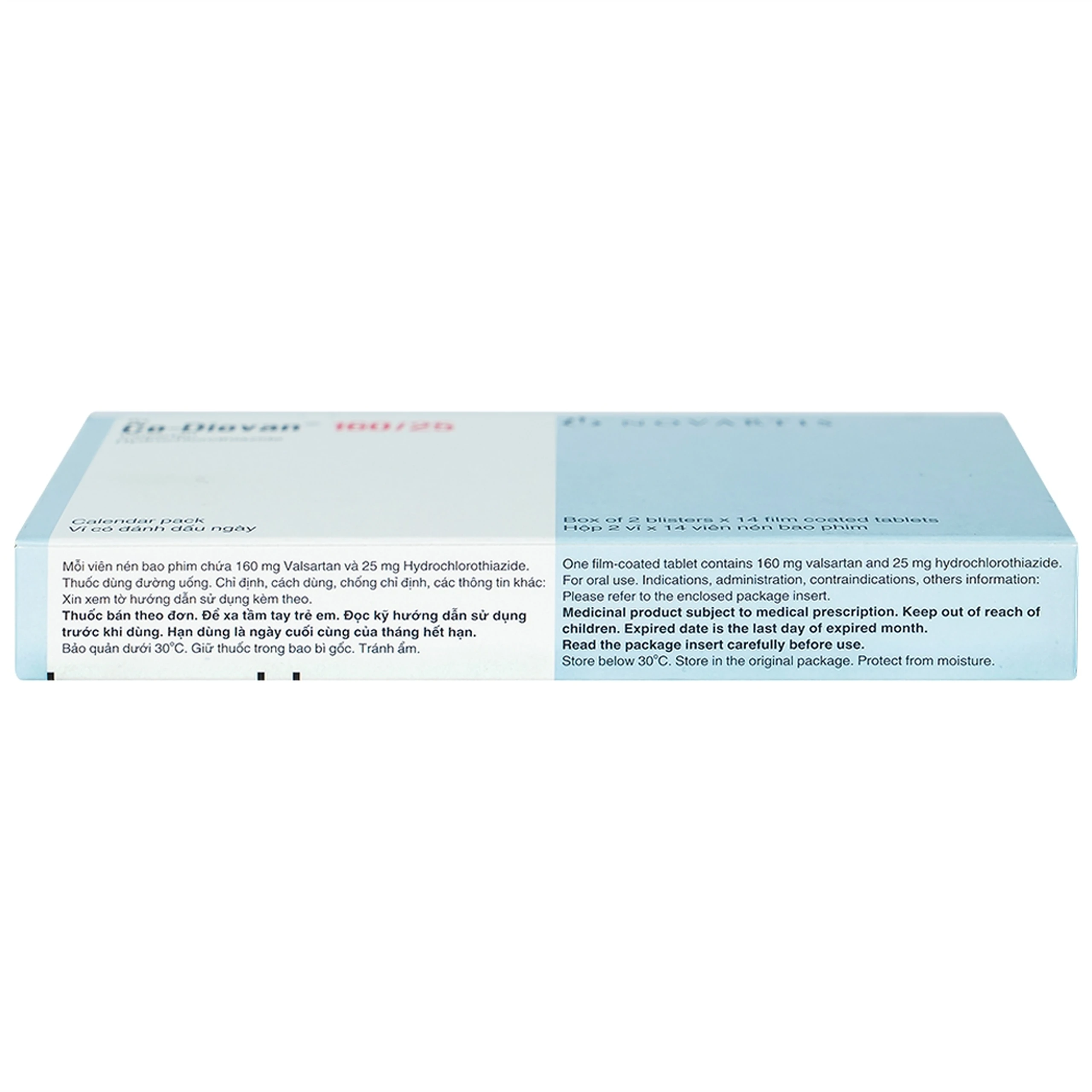 Thuốc Codiovan 160mg/25mg Novartis điều trị tăng huyết áp (2 vỉ x 14 viên)