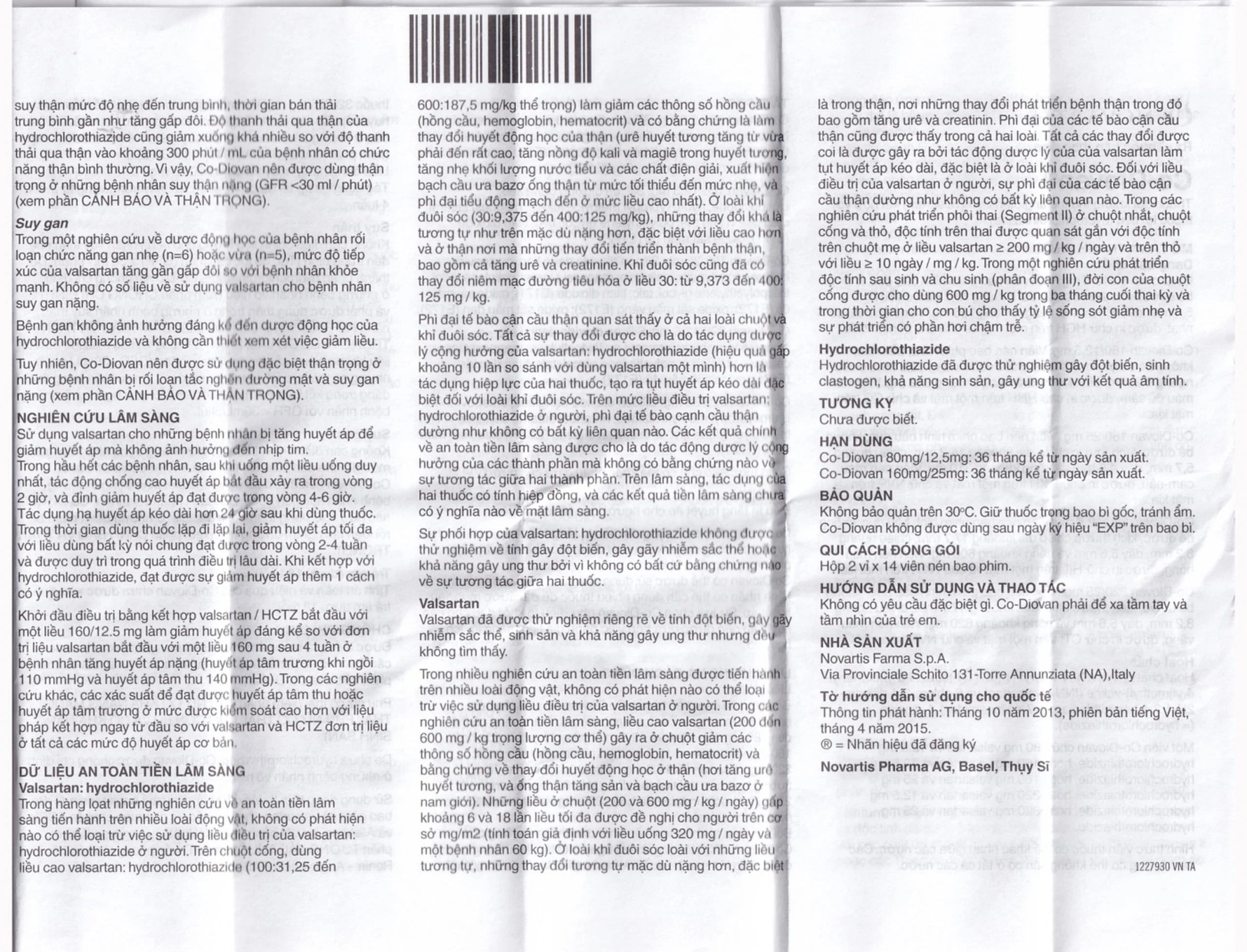 Thuốc Codiovan 160mg/25mg Novartis điều trị tăng huyết áp (2 vỉ x 14 viên)