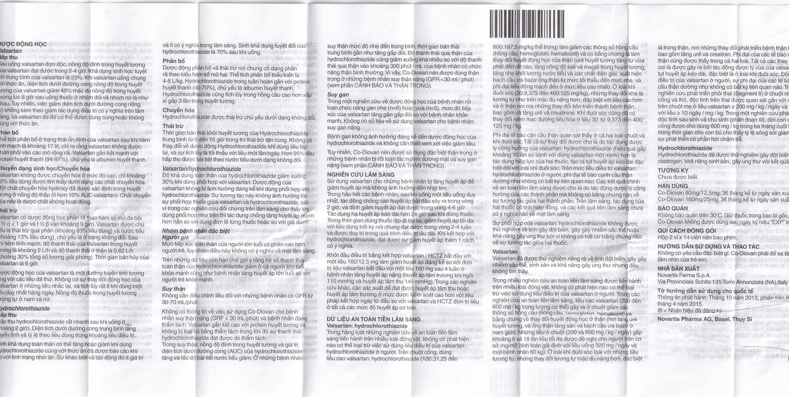 Thuốc Codiovan 80mg/12.5mg Novartis điều trị tăng huyết áp (2 vỉ x 14 viên)