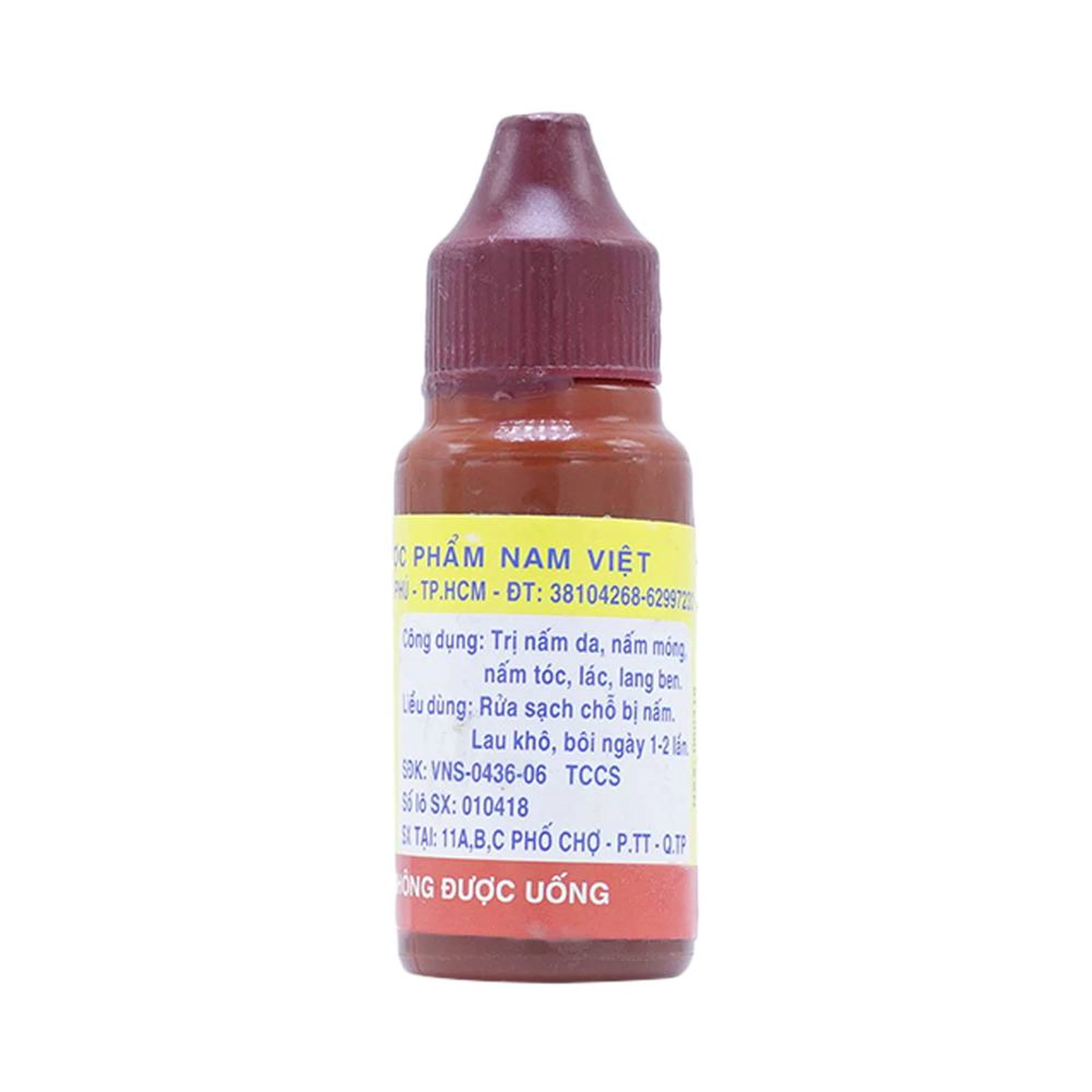 Cồn BSI 2% Nam Việt điều trị nấm da, nấm móng (18ml)
