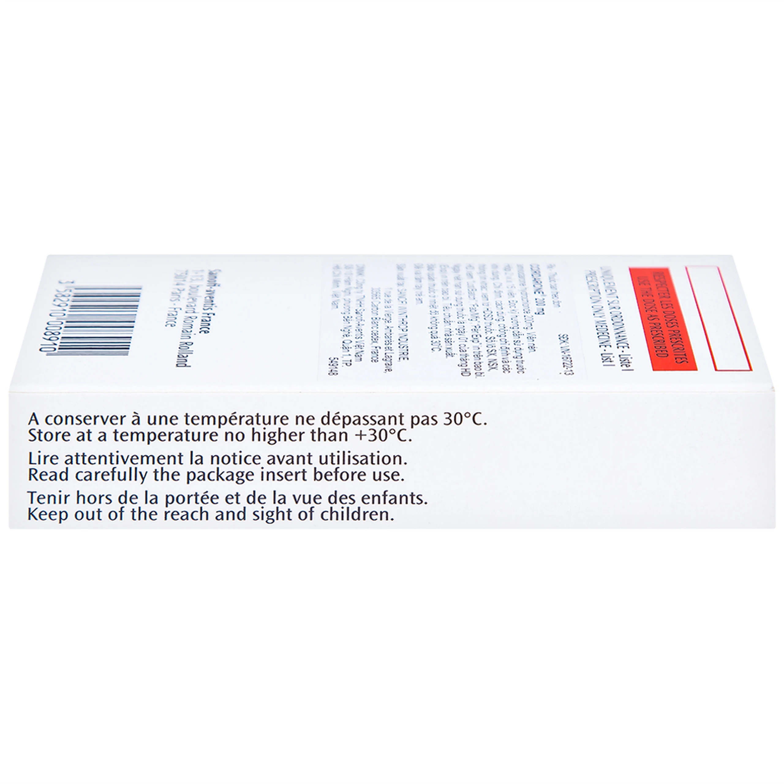 Thuốc Cordarone 200mg Sanofi phòng ngừa và điều trị một số dạng rối loạn nhịp tim (30 viên)