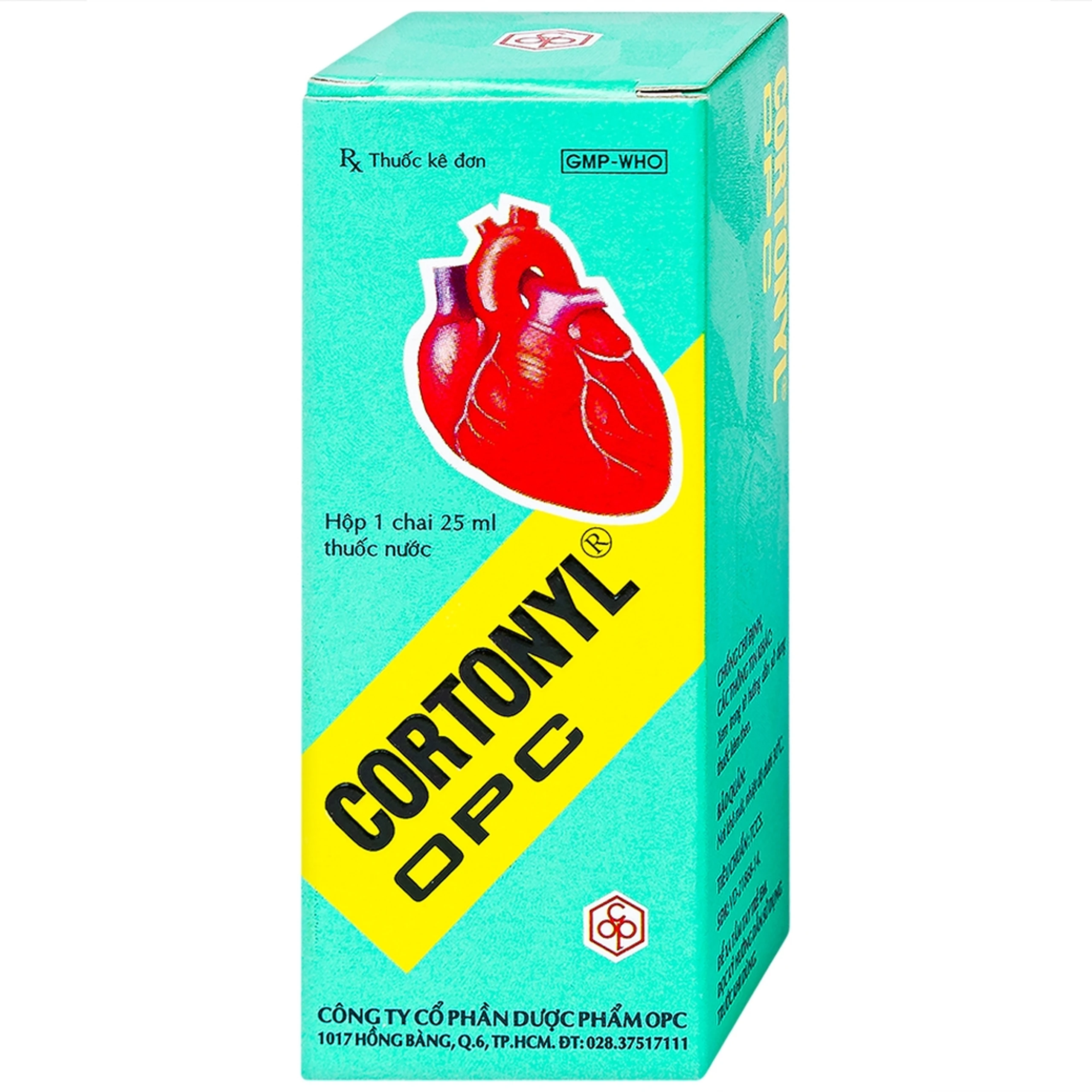 Thuốc nước Cortonyl OPC chỉ định trợ tim, ngất do suy tim, mất ngủ, lao lực (25ml)
