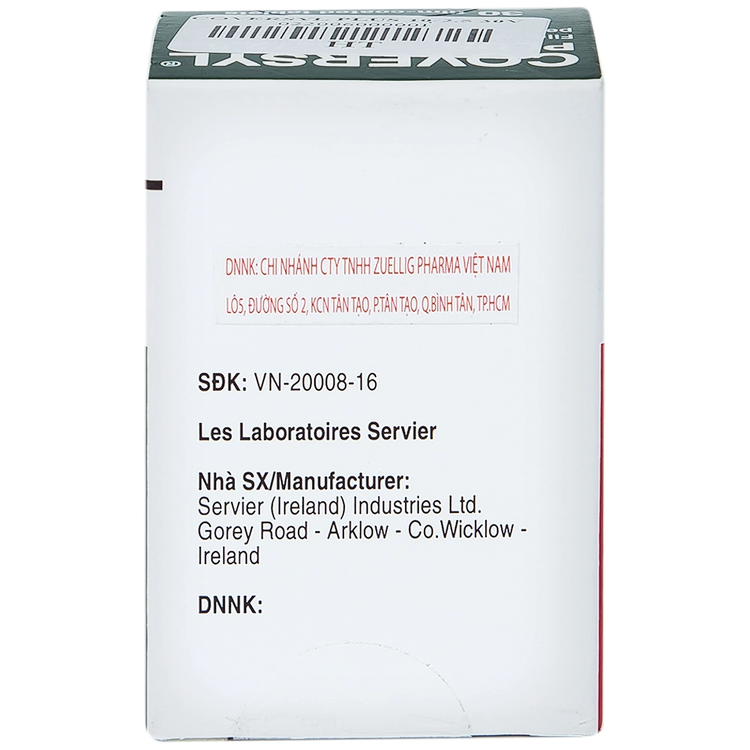 Thuốc Coversyl Plus 10mg/2.5mg Servier điều trị tăng huyết áp (30 viên)