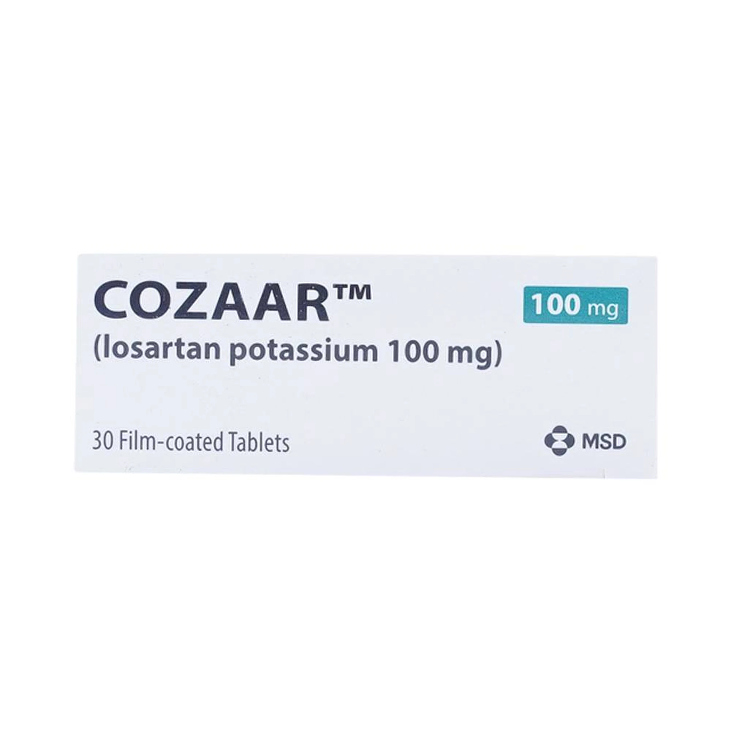 Thuốc Cozaar 100mg MSD điều trị tăng huyết áp (3 vỉ x 10 viên)