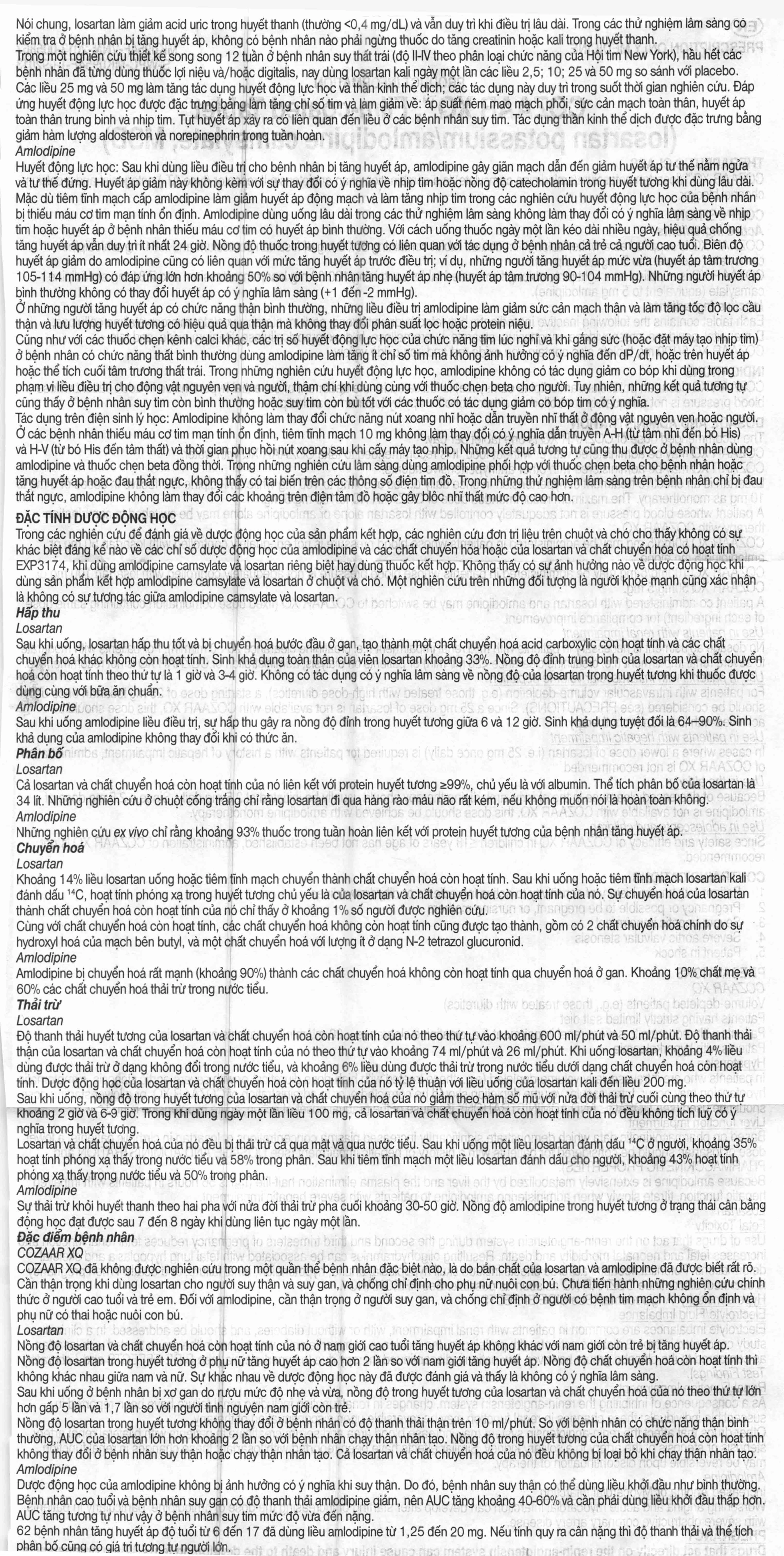 Thuốc Cozaar XQ 5/50mg MSD điều trị cao huyết áp vô căn (3 vỉ x 10 viên)