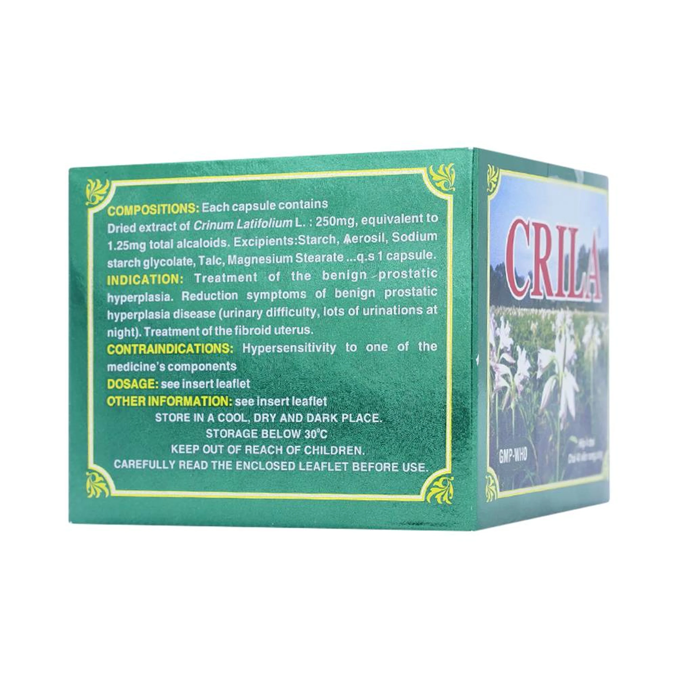 Thuốc Crila Thiên Dược điều trị phì đại lành tính tuyến tiền liệt, u xơ tử cung (4 chai x 40 viên)