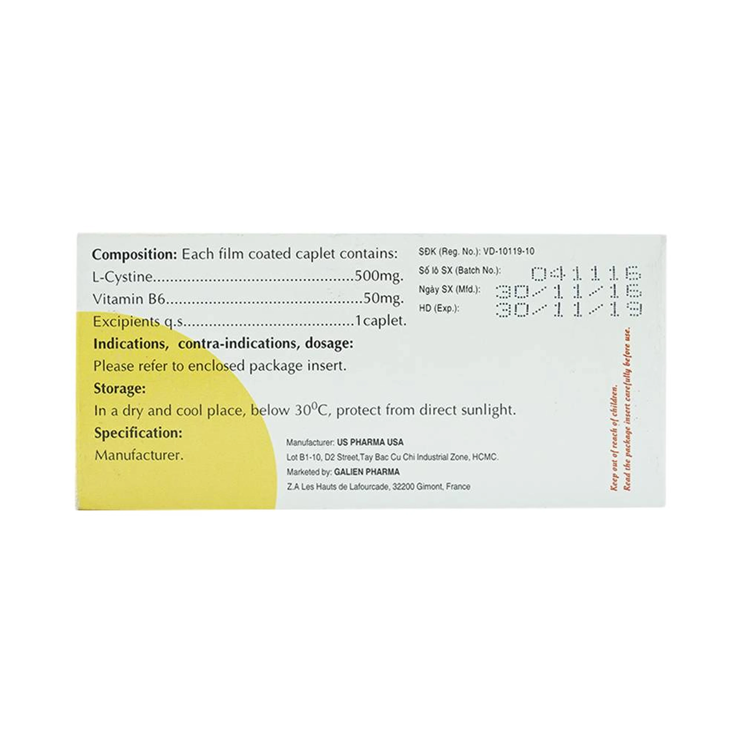 Thuốc Cysmona Galien điều trị hỗ trợ rụng tóc, tóc chẻ, tóc dễ gãy (6 vỉ x 10 viên)