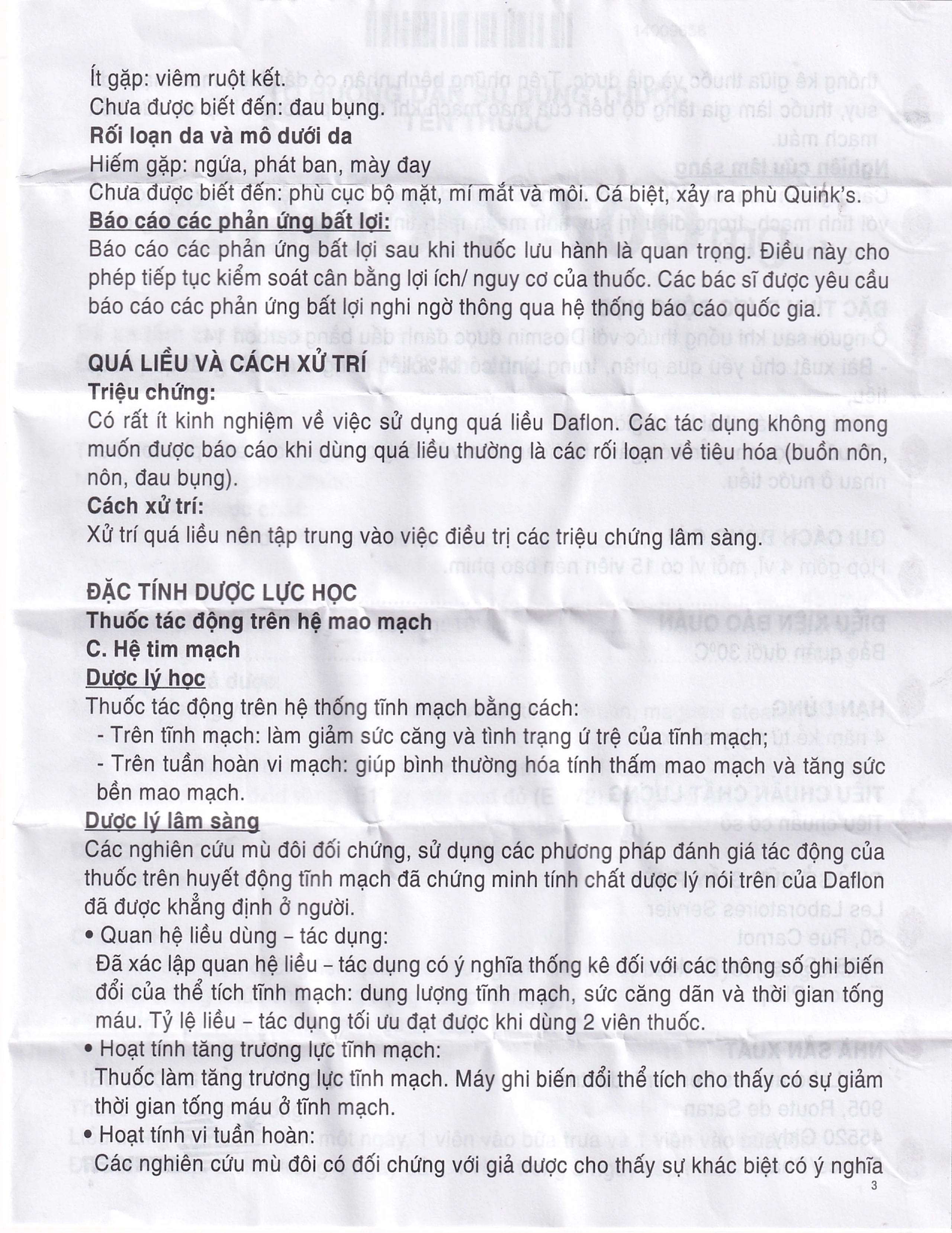 Thuốc Daflon 500mg Servier điều trị các triệu chứng liên quan đến suy giảm tĩnh mạch bạch huyết và trĩ cấp (60 viên)