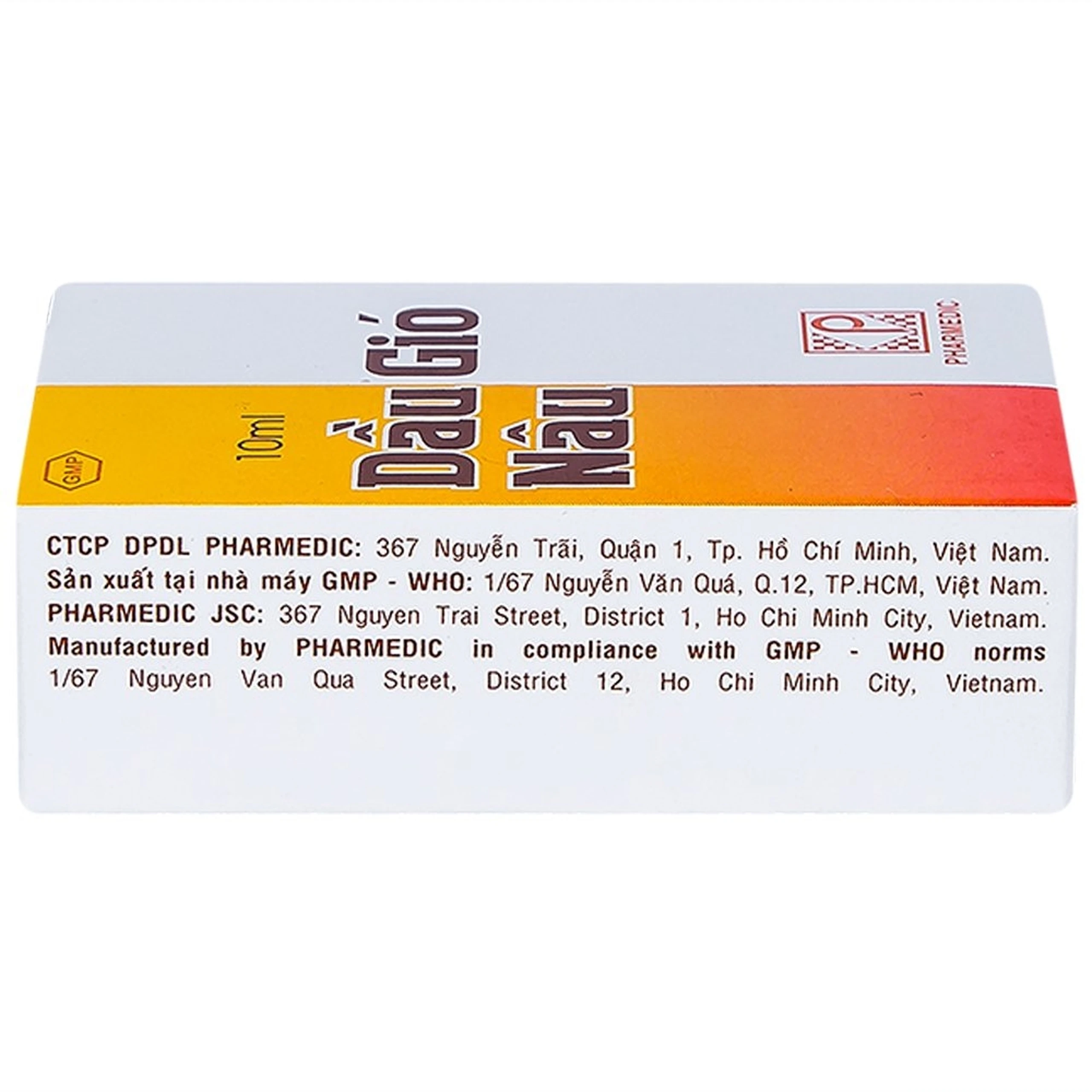 Dầu gió Nâu Pharmedic điều trị cảm cúm, sổ mũi, nghẹt mũi (10ml)