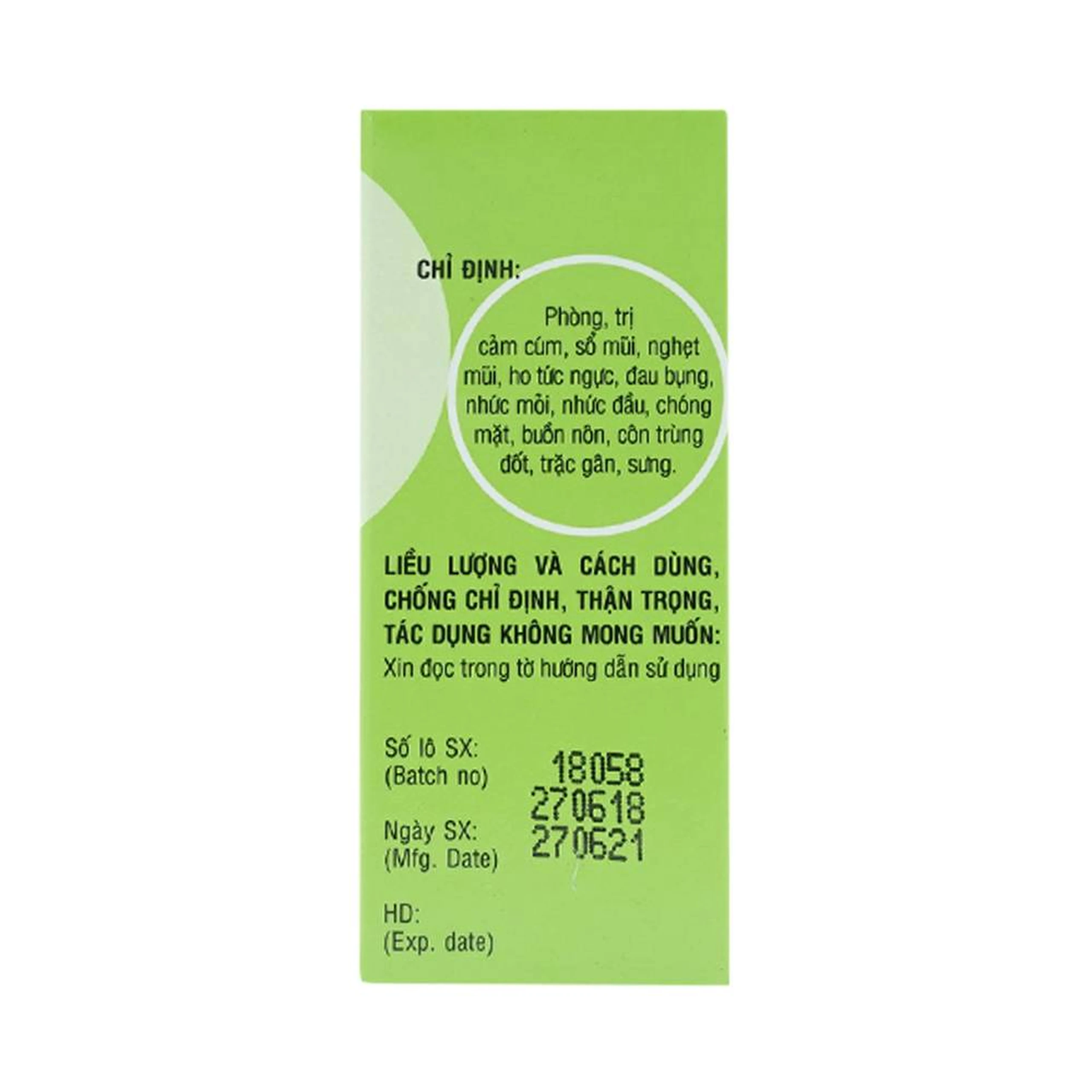 Dầu Khuynh Diệp OPC phòng và trị cảm cúm, sổ mũi, nghẹt mũi (15ml)