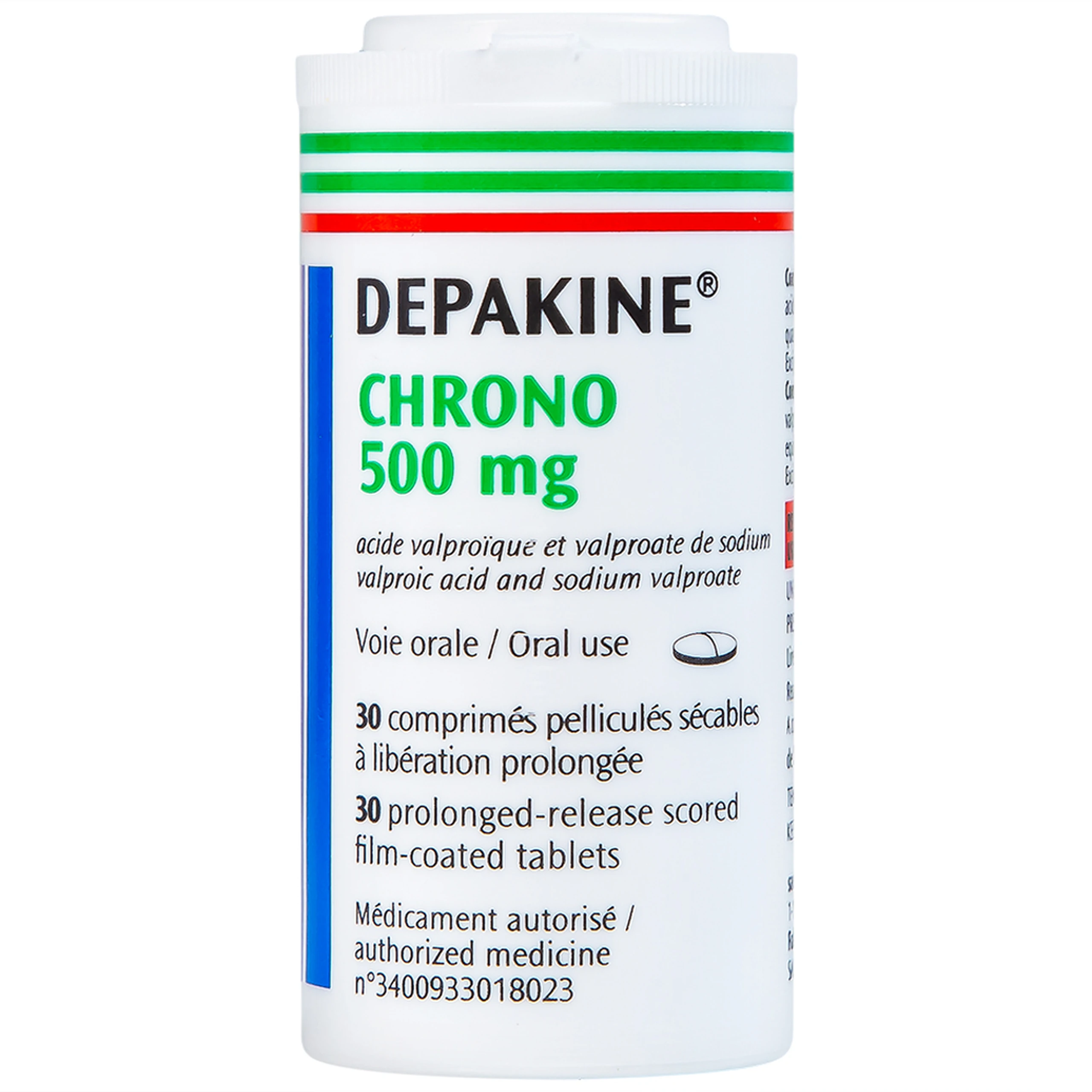Thuốc Depakine Chrono 500mg Sanofi điều trị động kinh (30 viên)