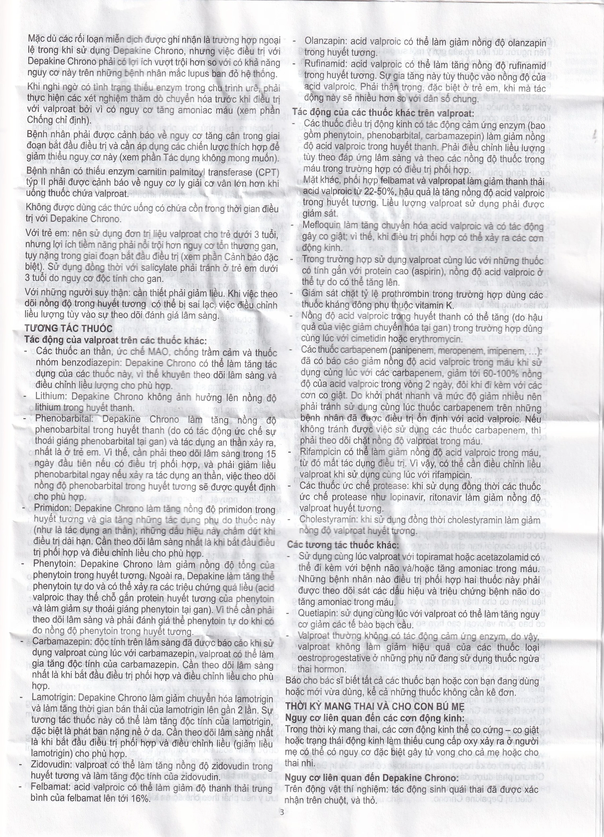 Thuốc Depakine Chrono 500mg Sanofi điều trị động kinh (30 viên)