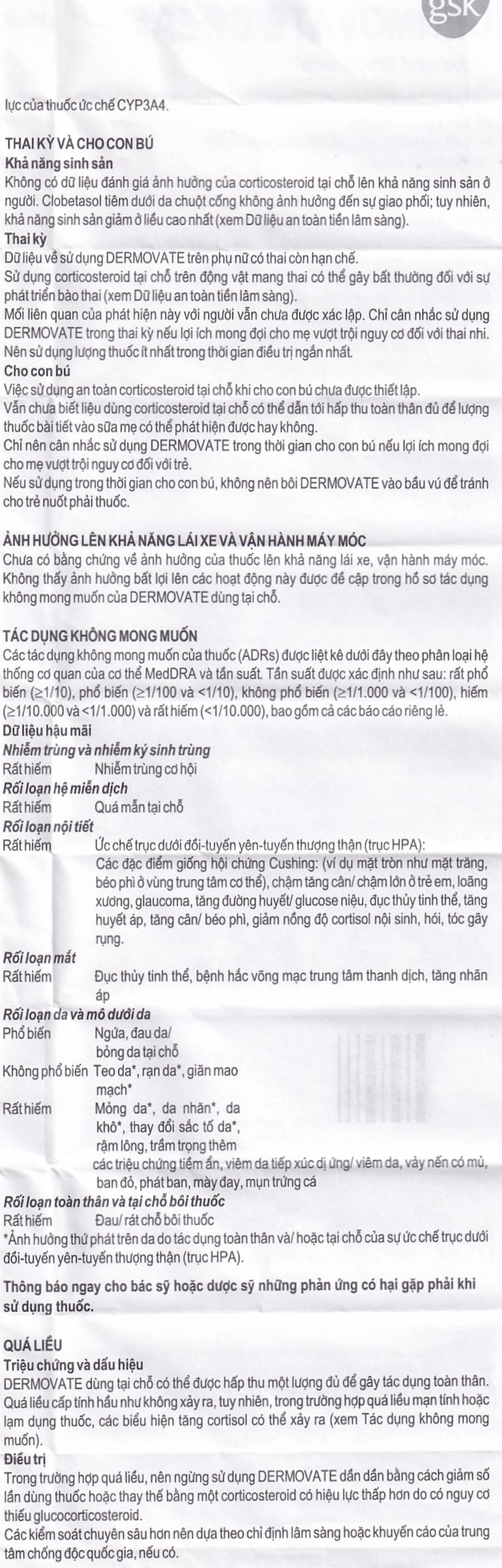 Kem bôi ngoài da Dermovate Cream GSK điều trị vẩy nến, viêm da, lichen phẳng (15g)
