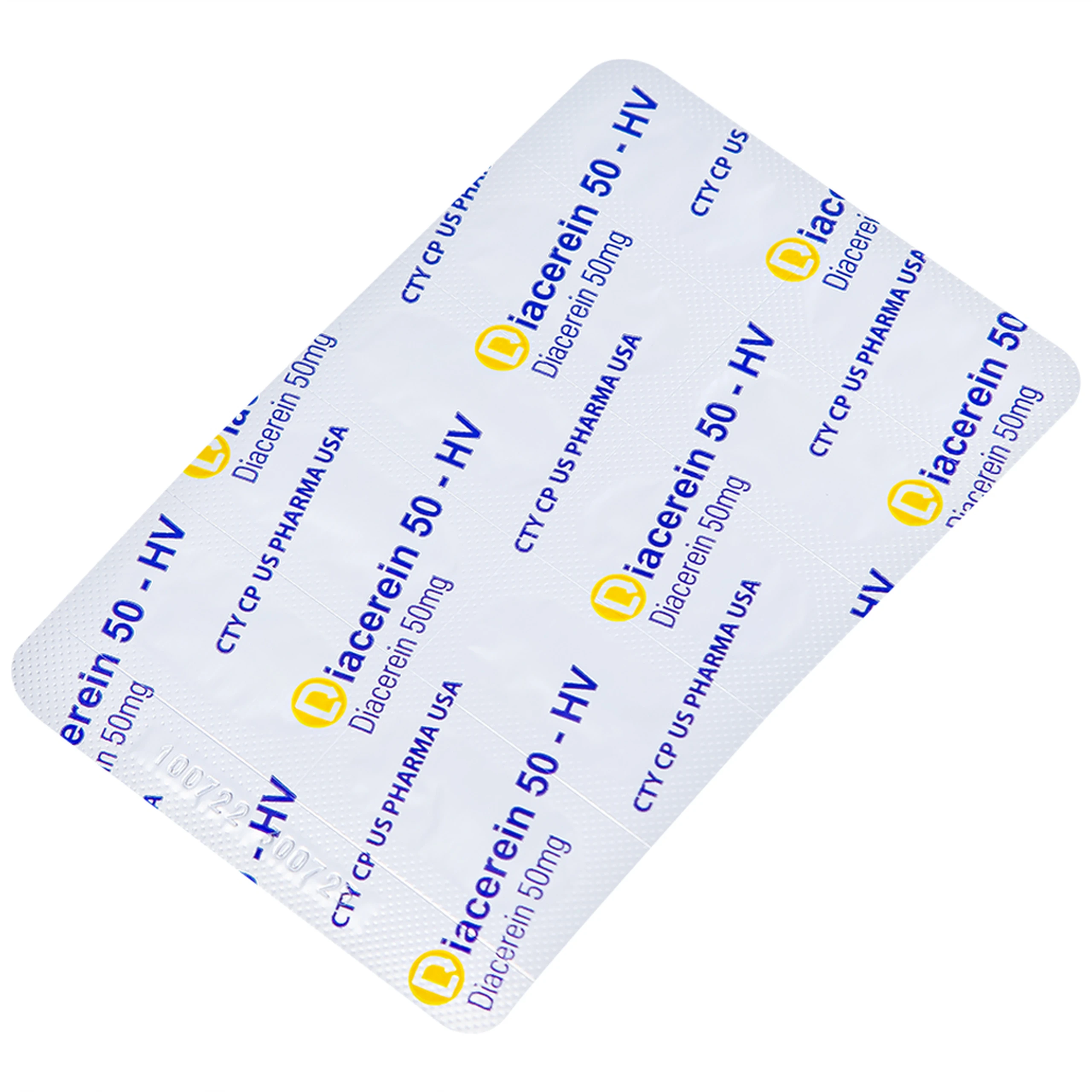 Thuốc Diacerein 50 - HV USP điều trị các bệnh thoái hóa khớp (10 vỉ x 10 viên)