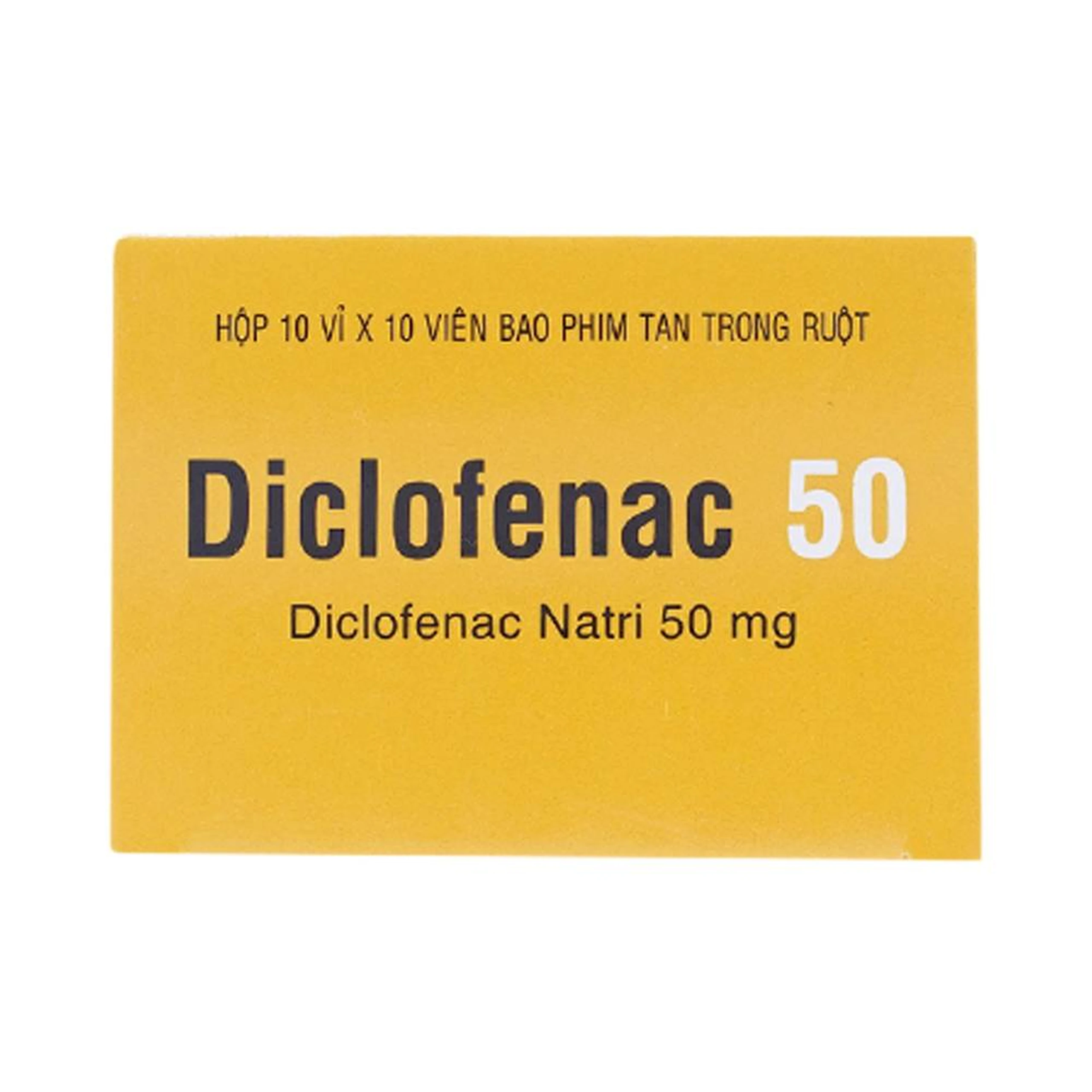 Thuốc Diclofenac 50 Uphace điều trị dài ngày viêm khớp mạn, thoái hóa khớp (100 viên)