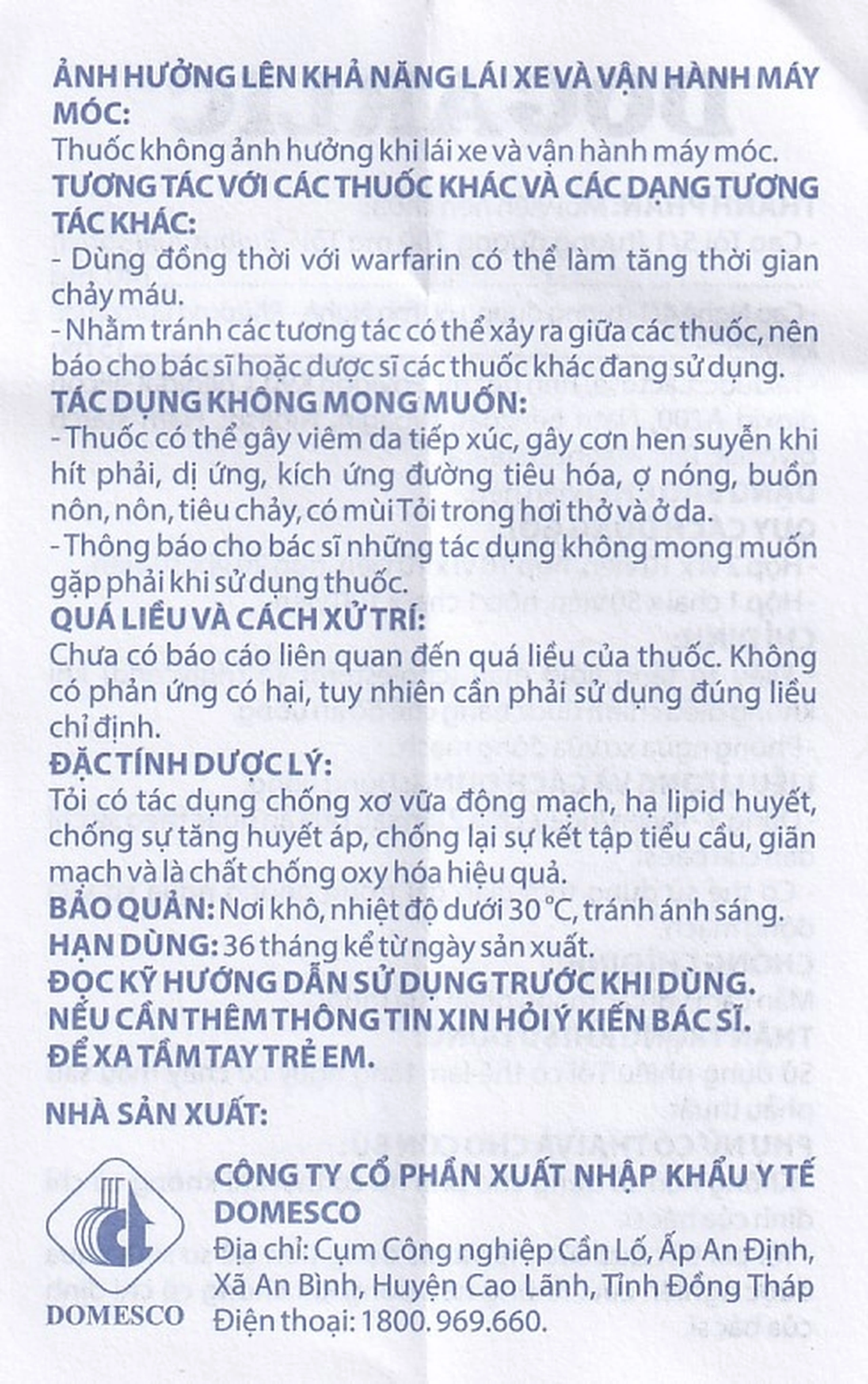 Thuốc Dogarlic Domesco điều trị tăng lipid máu, phòng ngừa xơ vữa động mạch (100 viên)