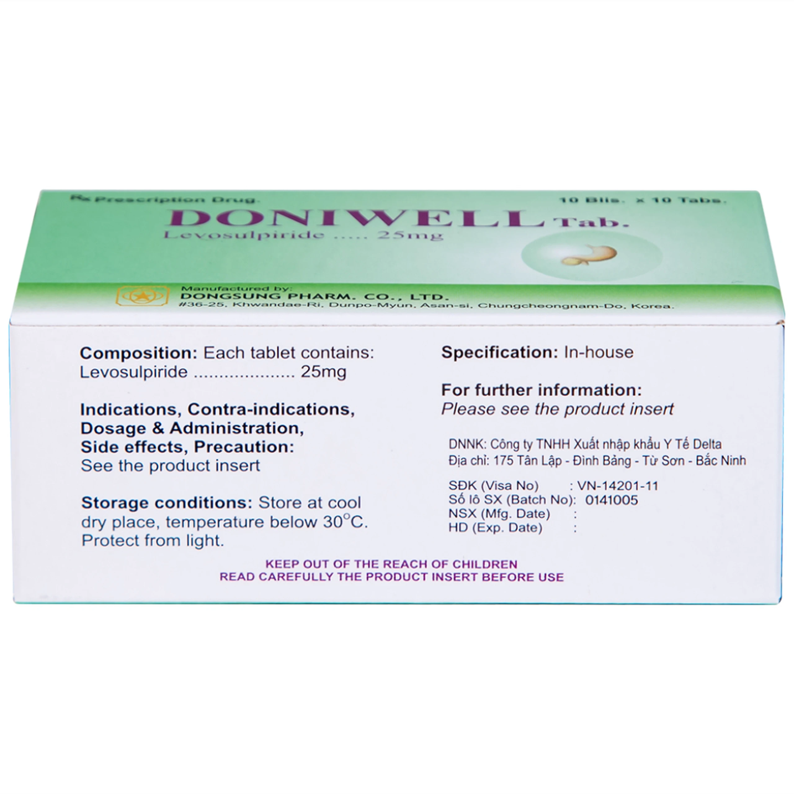 Thuốc Doniwell Kyung Dong điều trị tâm thần phân liệt (10 vỉ x 10 viên)