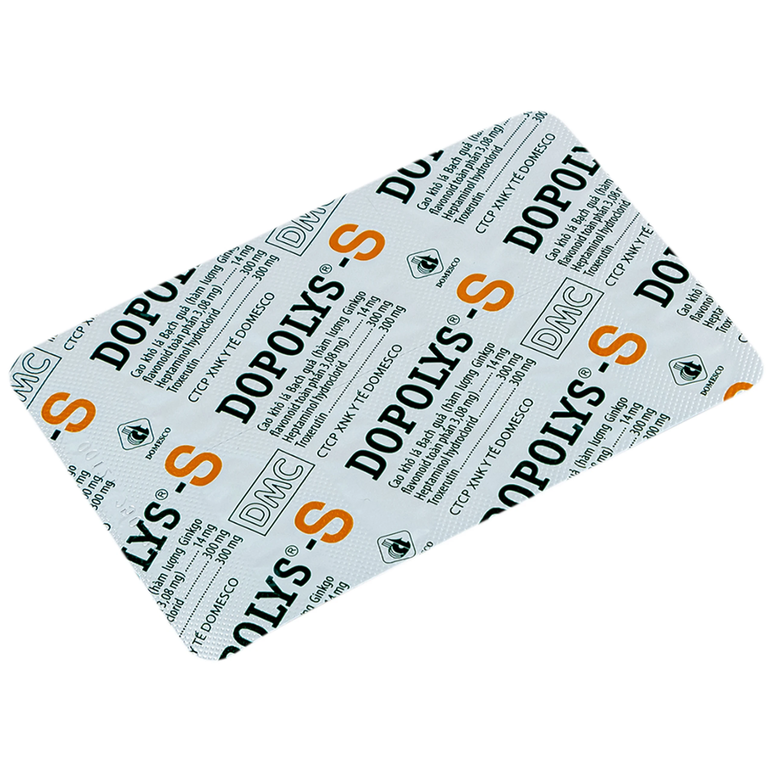 Thuốc Dopolys-S Domesco điều trị triệu chứng suy tĩnh mạch bạch huyết (3 vỉ x 10 viên)