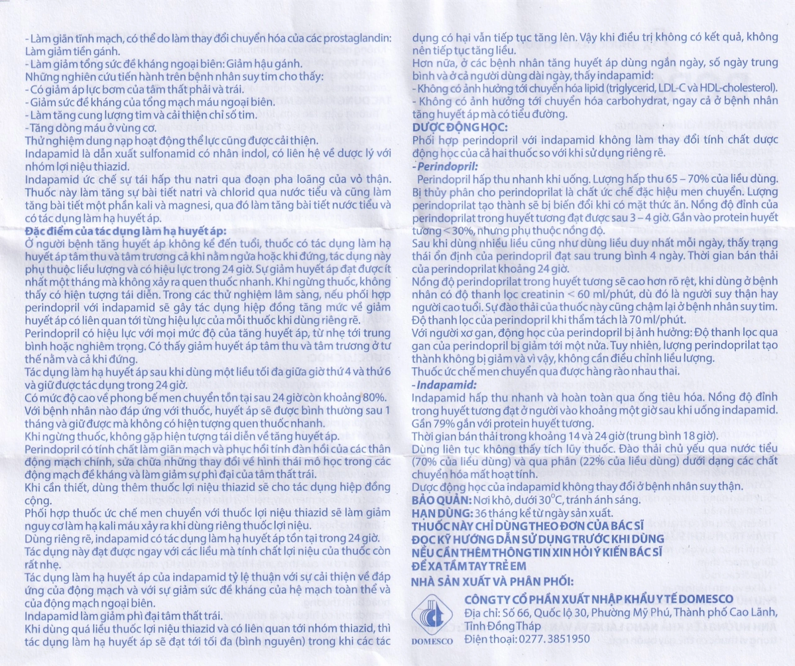 Thuốc Dorover Plus Domesco điều trị tăng huyết áp nguyên phát (1 vỉ x 30 viên)
