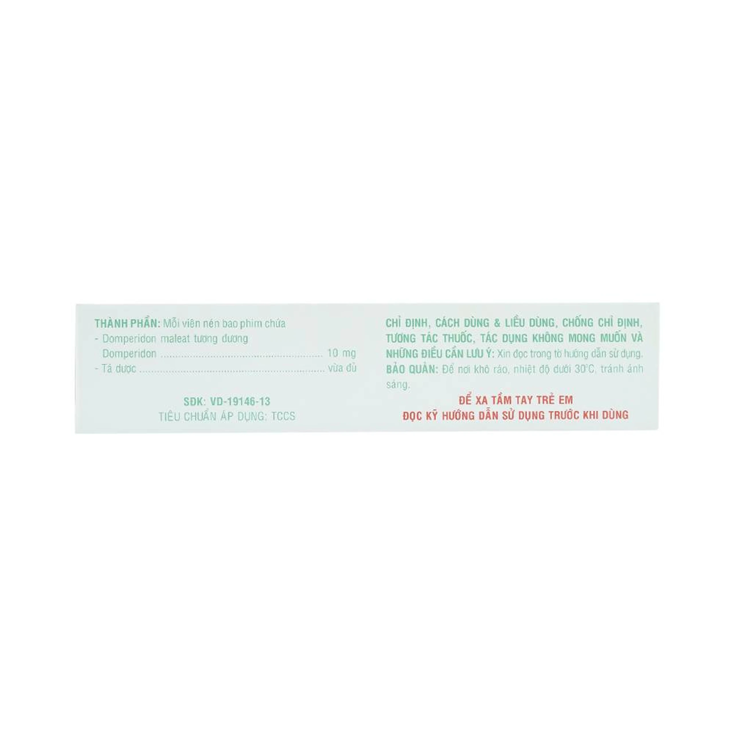 Thuốc Dotium Domesco điều trị triệu chứng nôn, buồn nôn (10 vỉ x 10 viên)