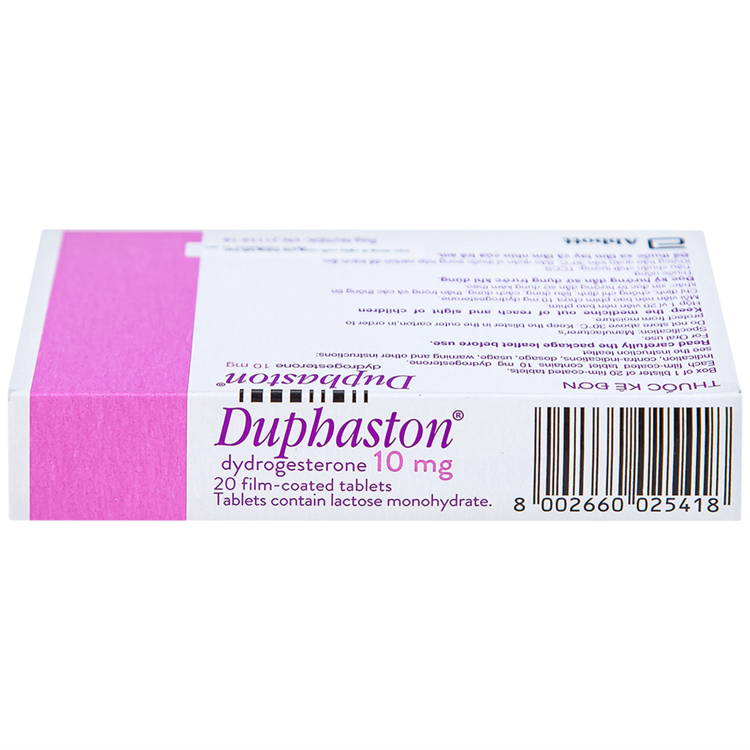 Thuốc Duphaston Abbott điều hòa kinh nguyệt, lạc nội mạc tử cung (1 vỉ x 20 viên)