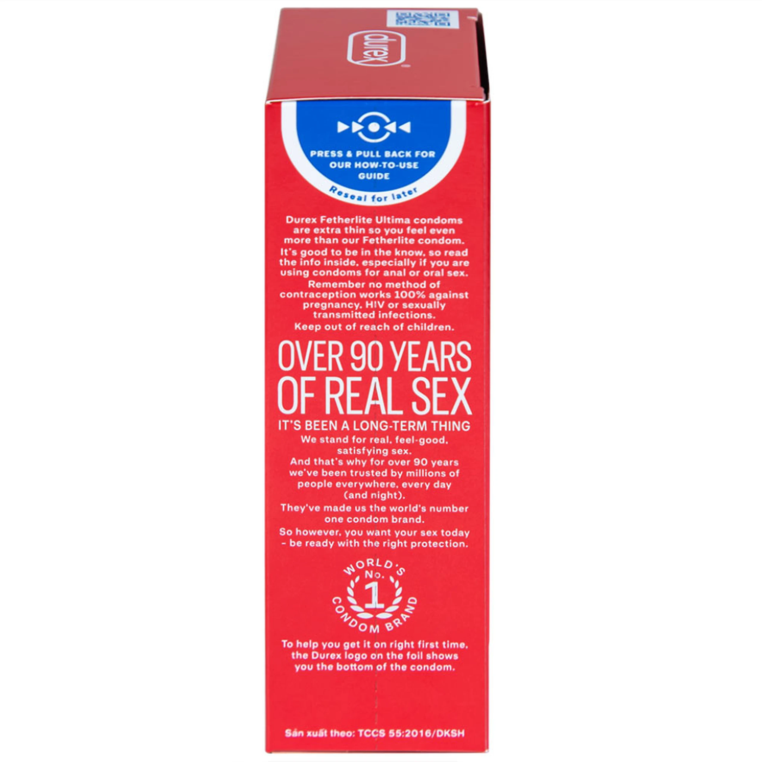 Bao cao su Durex Fetherlite Ultima siêu mỏng dùng tránh thai và các bệnh lây nhiễm (12 cái)