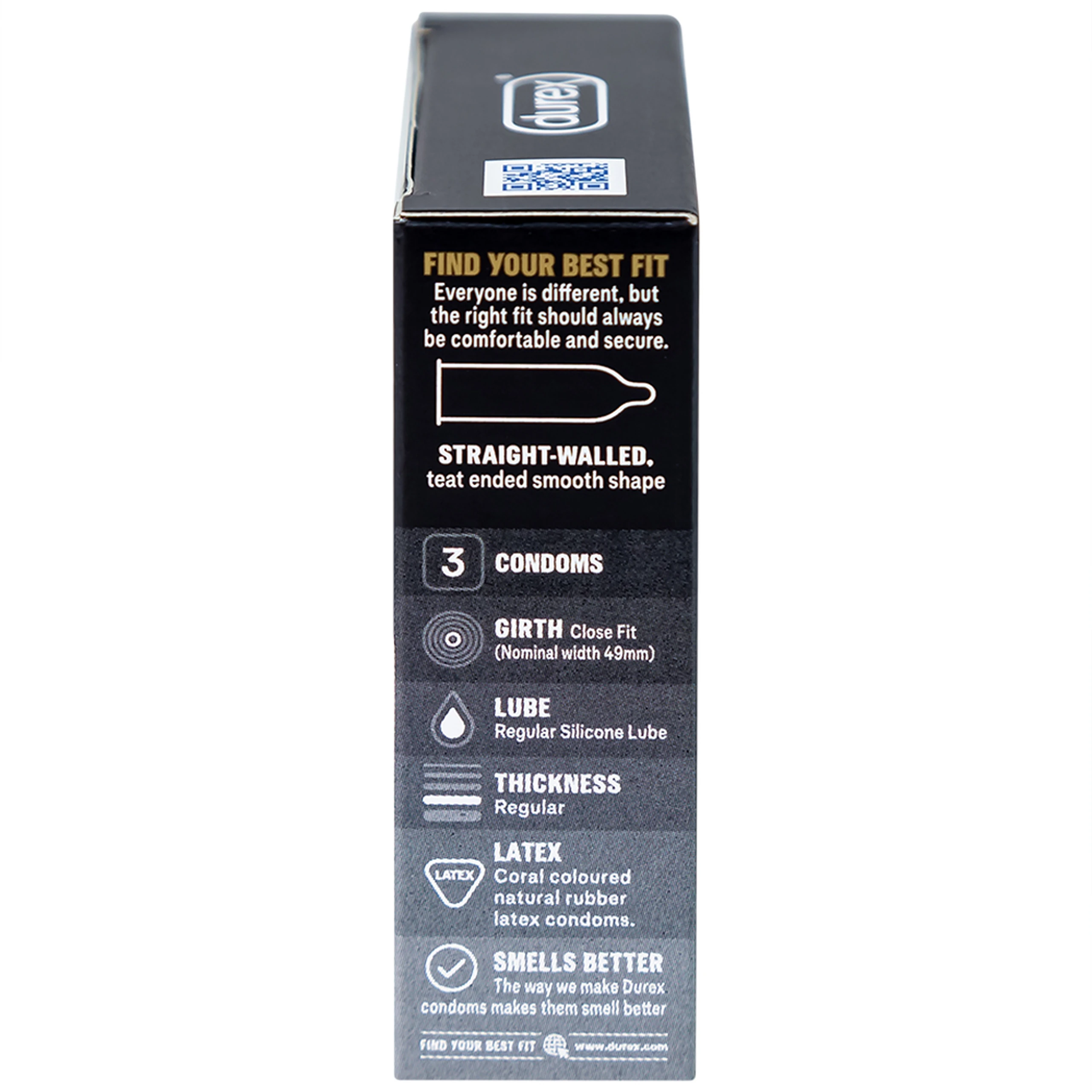 Bao cao su Durex Kingtex ôm sát, vừa vặn (49mm - 3 cái)