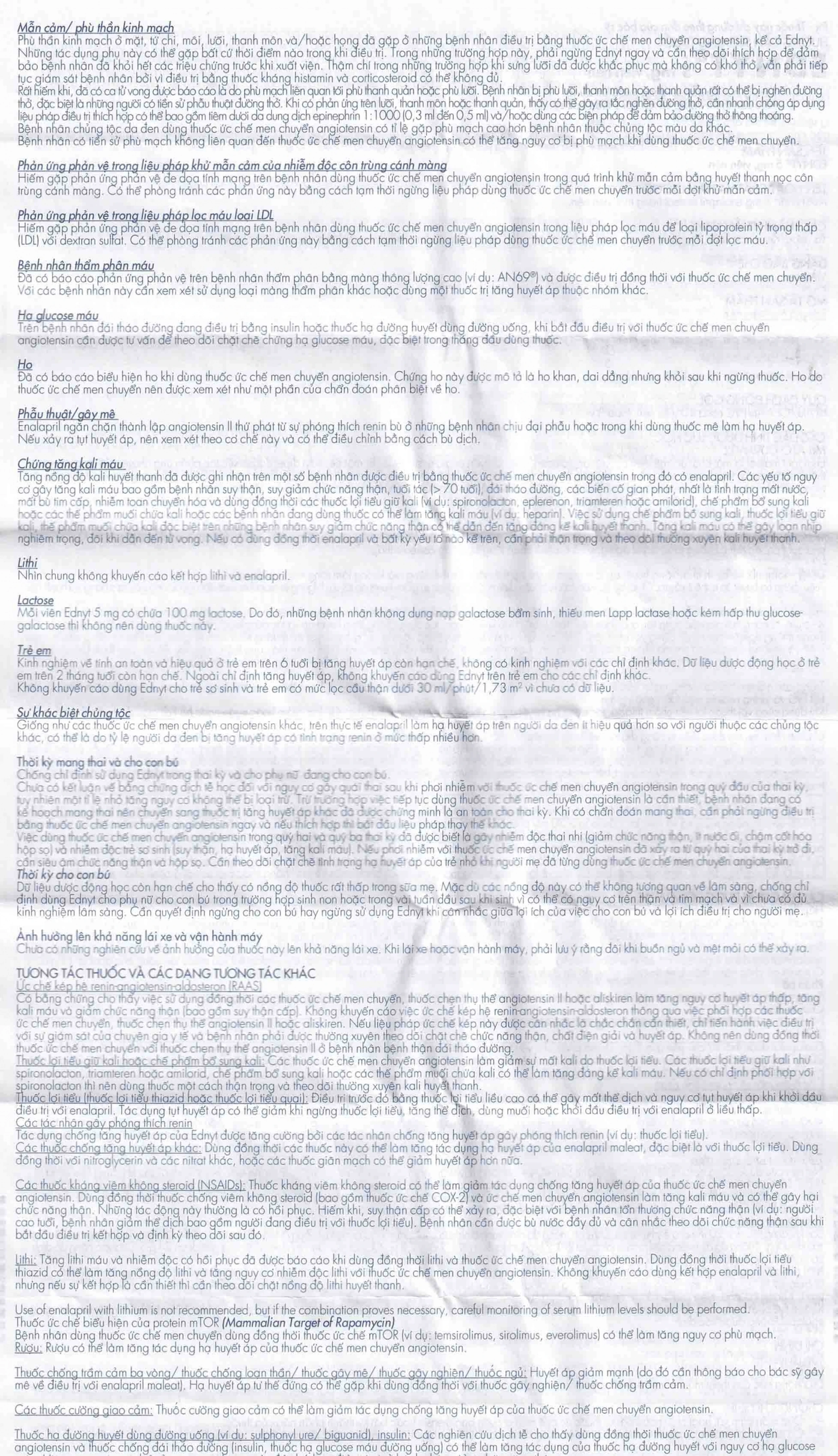 Thuốc Ednyt 5mg Gedeon điều trị tăng huyết áp, suy tim (3 vỉ x 10 viên)