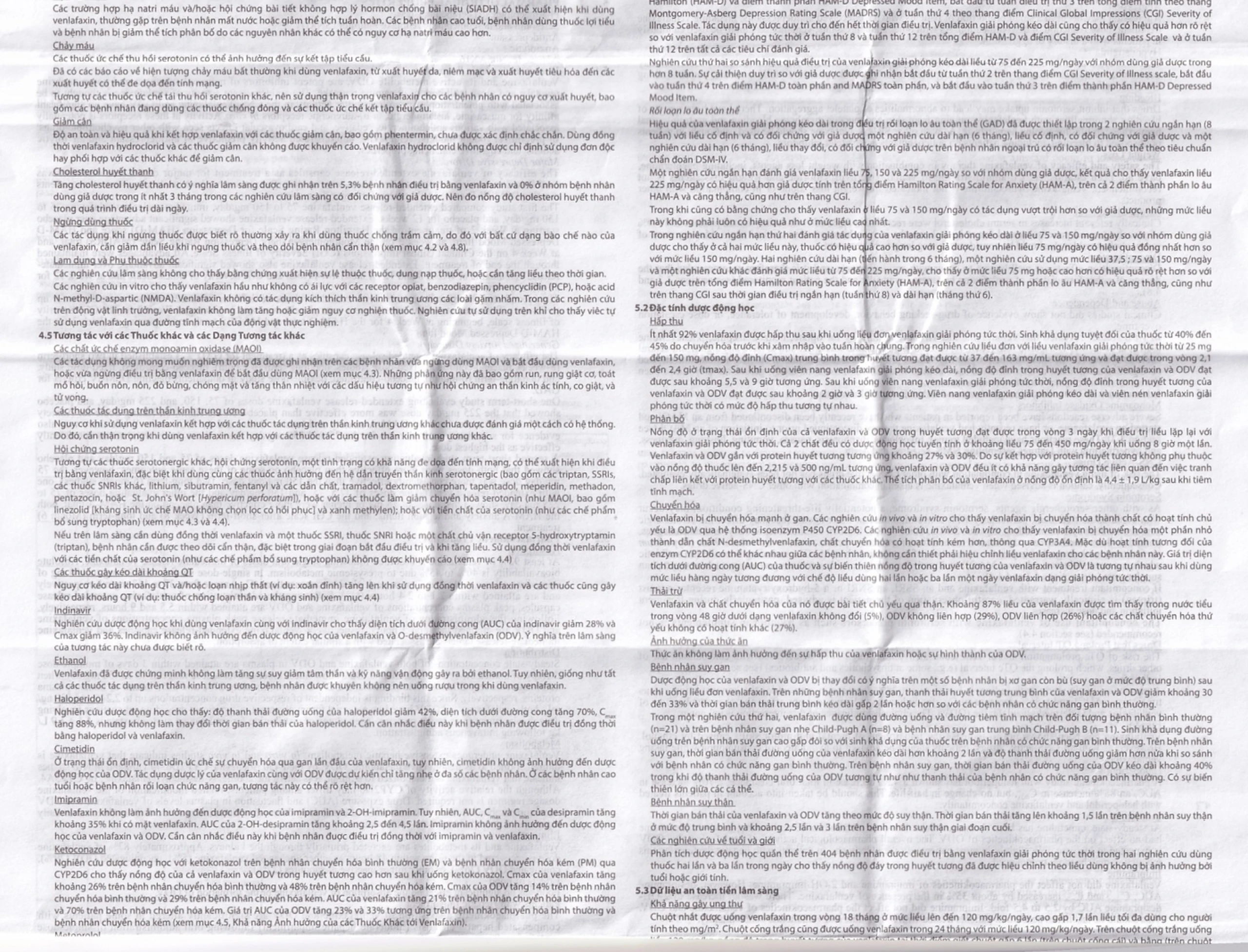 Thuốc Efexor XR 37.5mg Pfizer điều trị các rối loạn trầm cảm chủ yếu (1 vỉ x 7 viên)