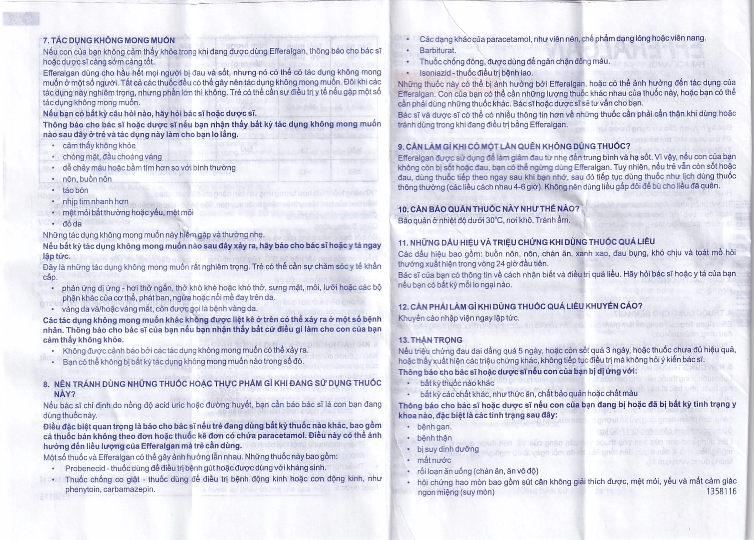 Bột sủi Efferalgan 250mg UPSA SAS giảm đau, hạ sốt (12 gói)