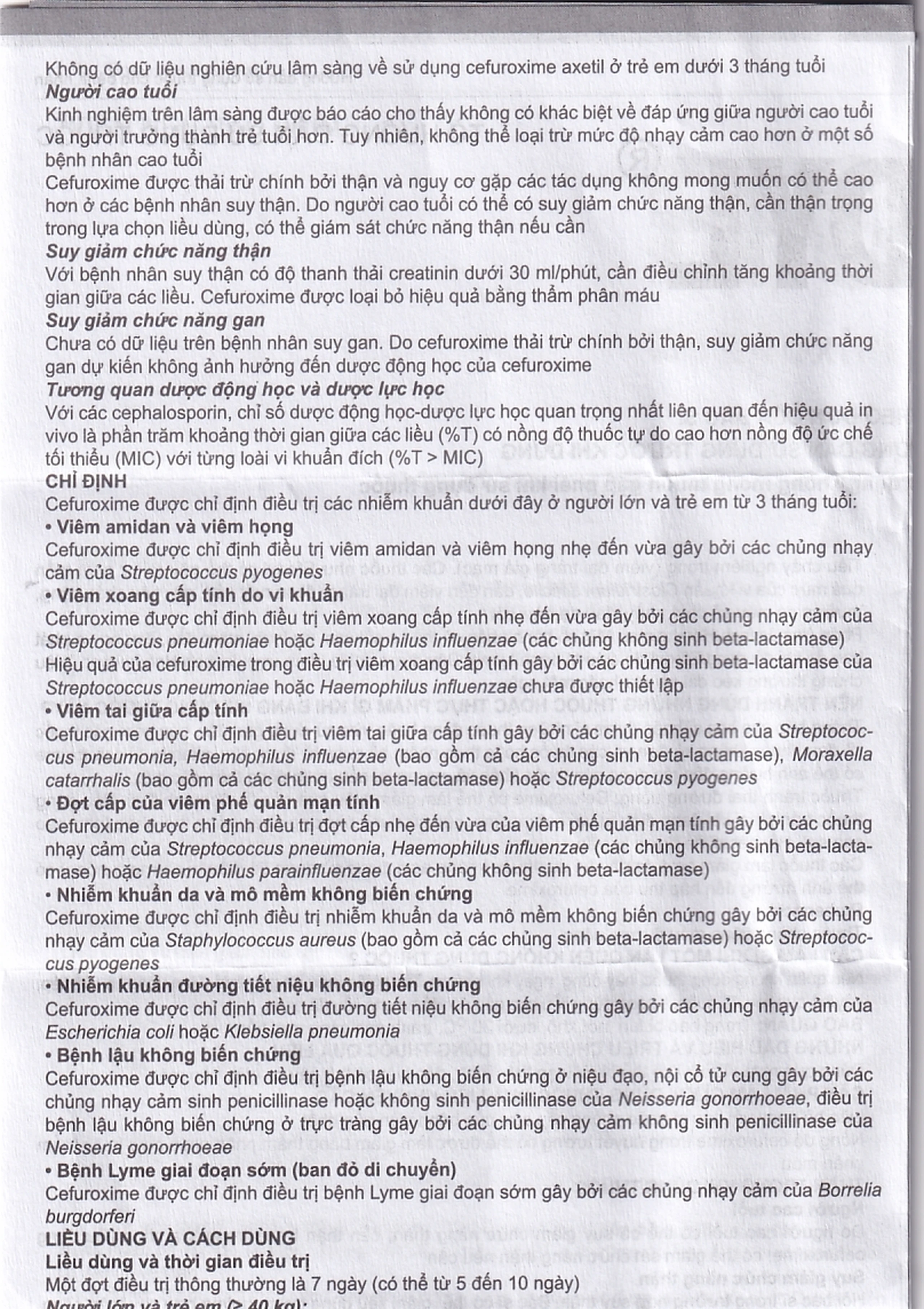 Thuốc Efodyl 500mg điều trị nhiễm khuẩn đường (2 vỉ x 10 viên)