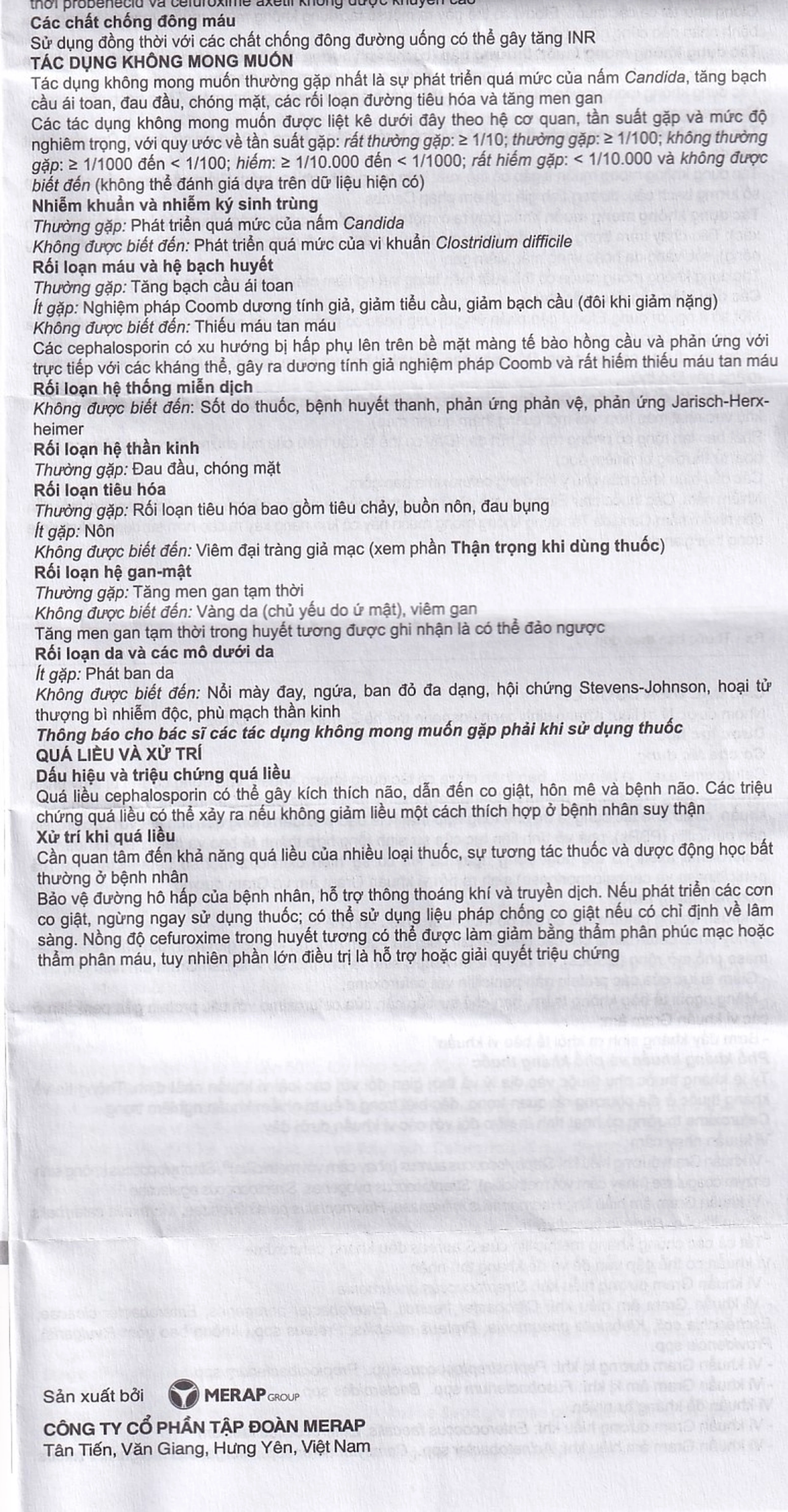 Thuốc Efodyl 500mg điều trị nhiễm khuẩn đường (2 vỉ x 10 viên)