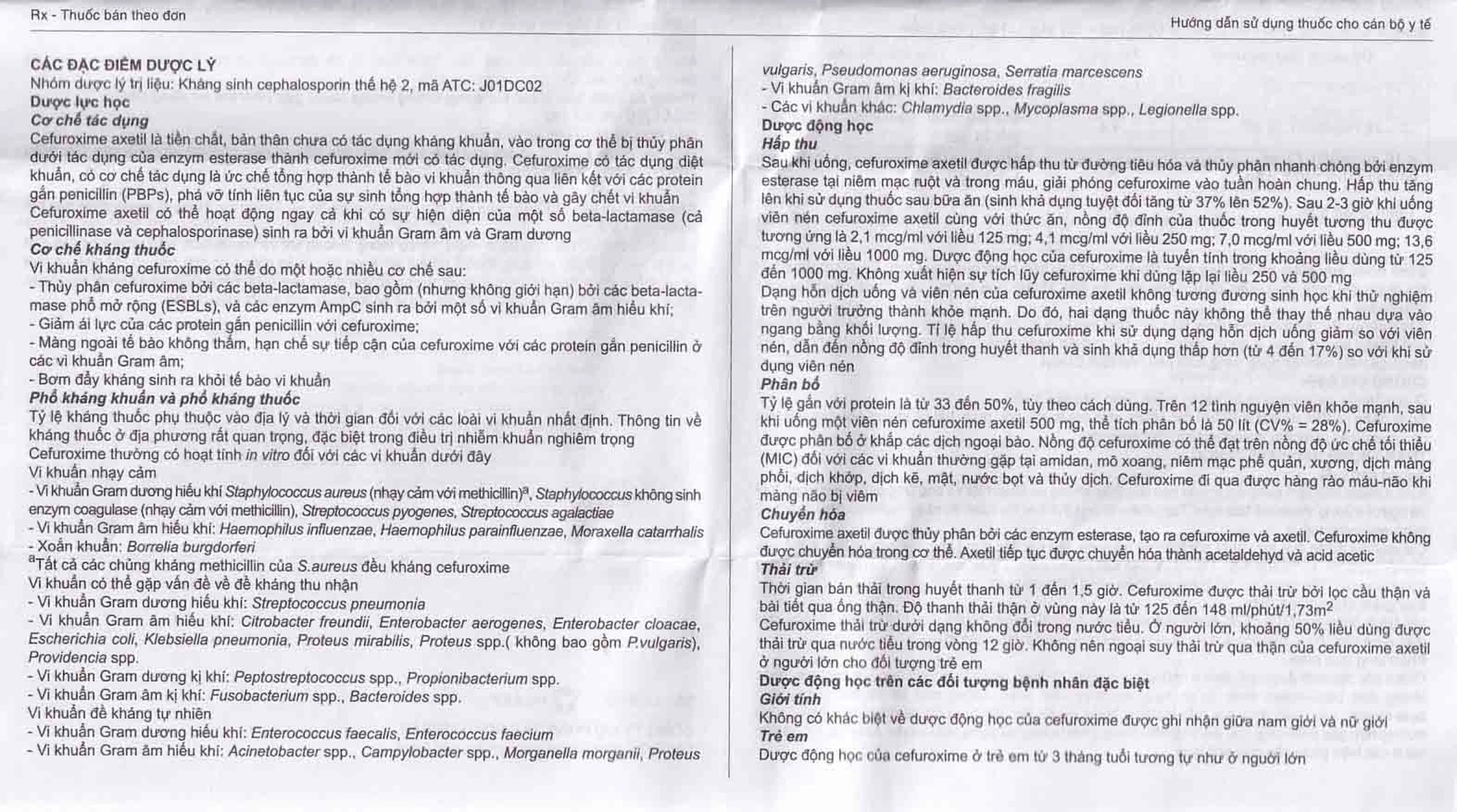 Thuốc Efodyl 500mg điều trị nhiễm khuẩn đường (2 vỉ x 10 viên)