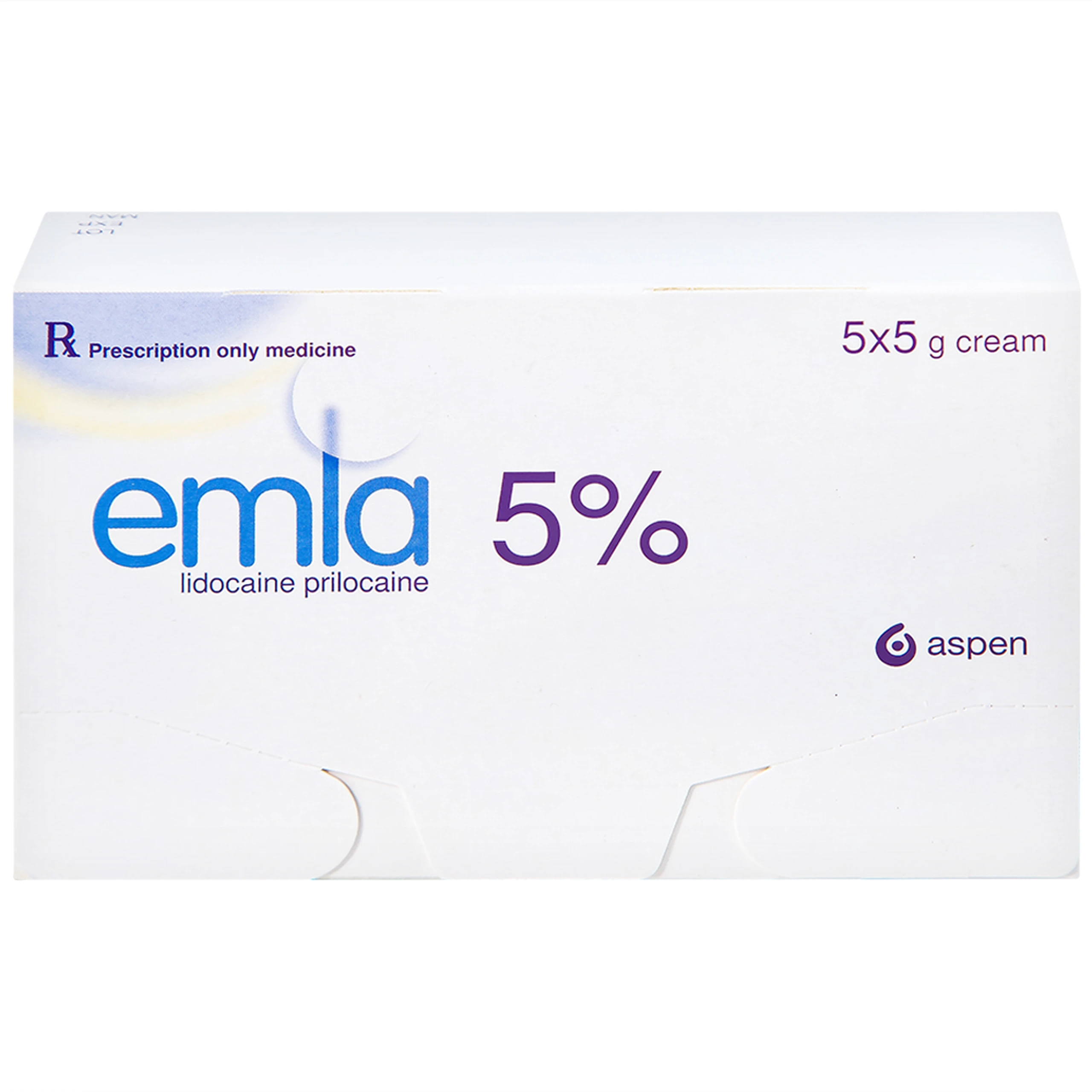 Thuốc Emla 5% Aspen gây tê bề mặt da (5 tuýp x 5g)