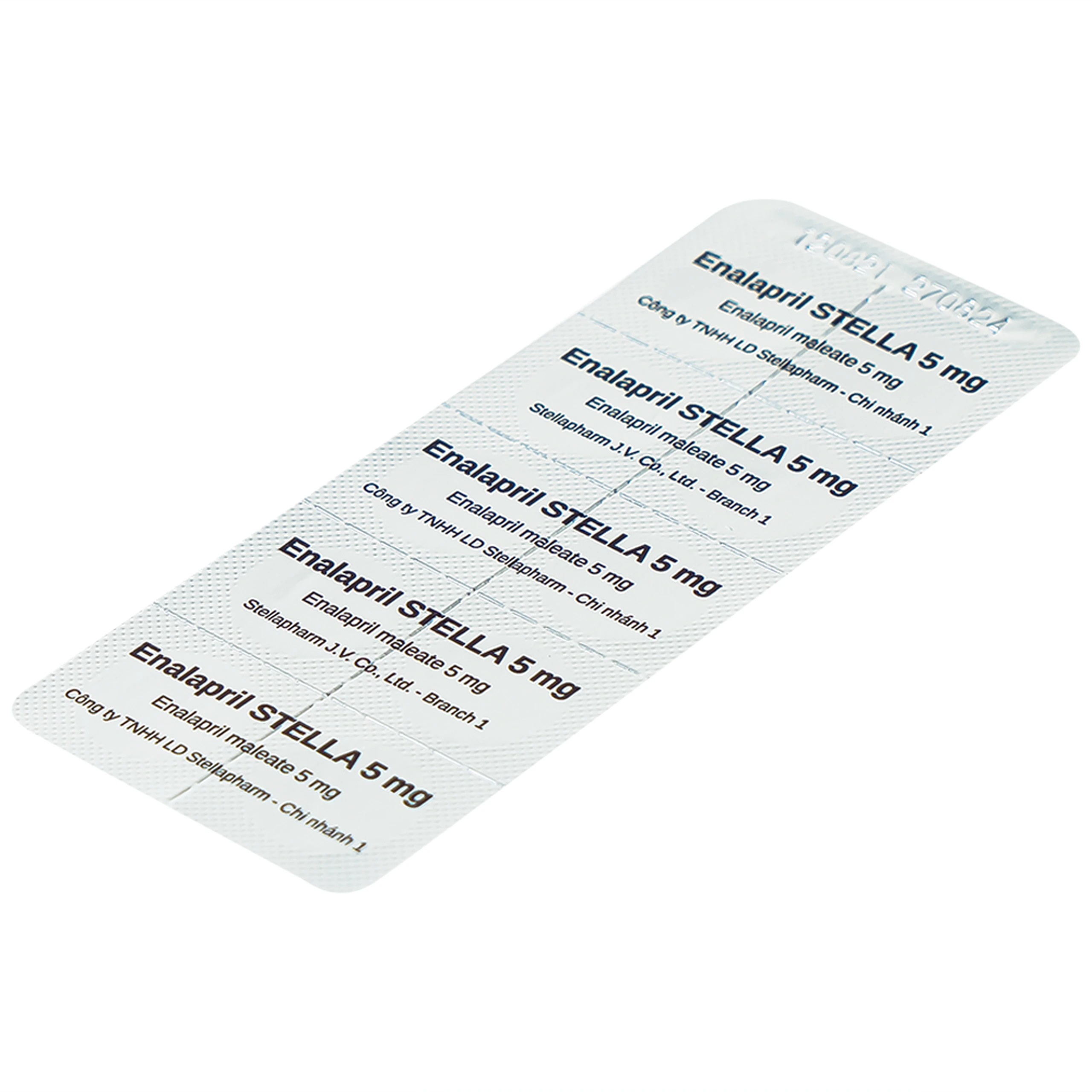Thuốc Enalapril Stella 5mg điều trị tăng huyết áp, suy tim sung huyết (3 vỉ x 10 viên)