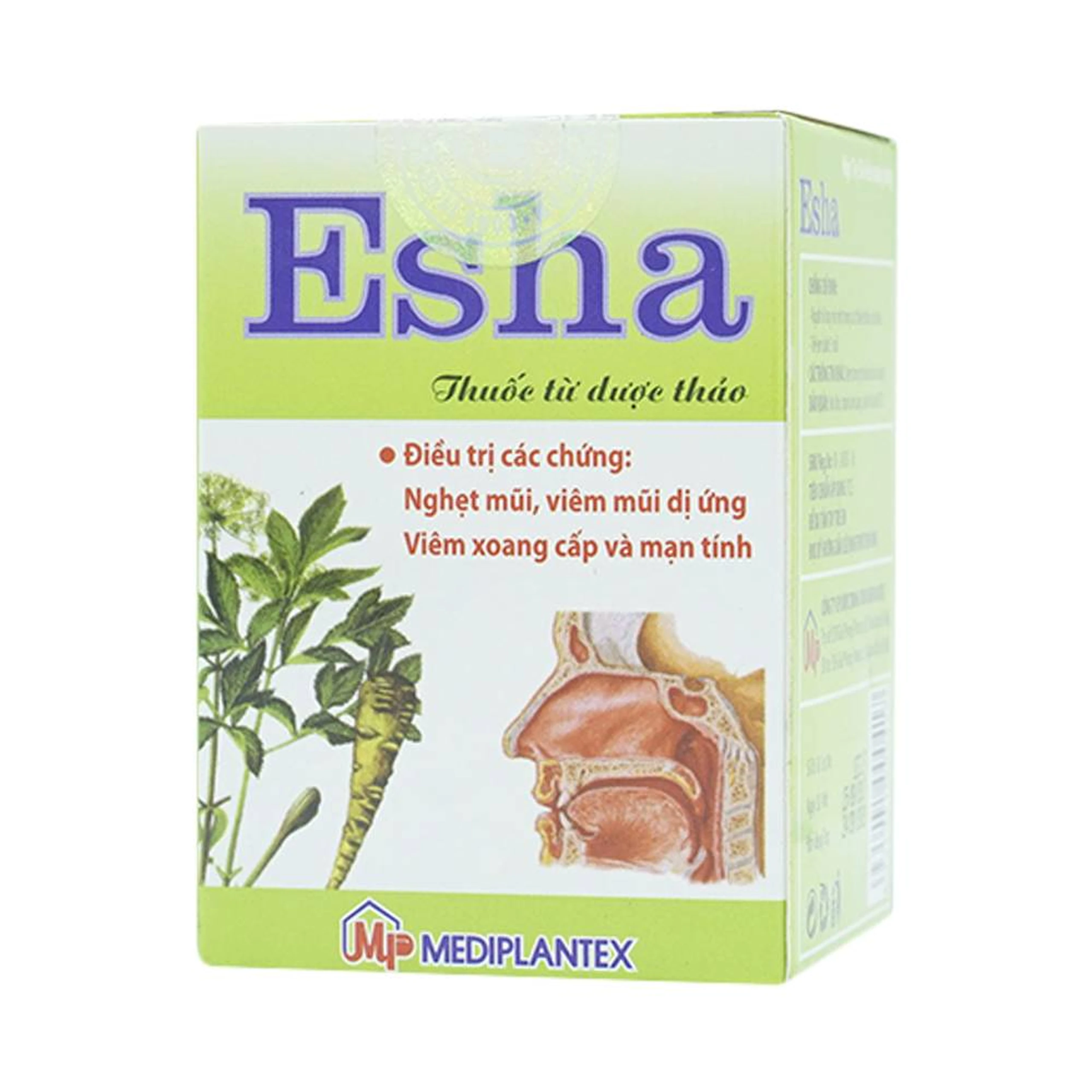 Thuốc Esha điều trị chứng nghẹt mũi, viêm mũi dị ứng, viêm xoang cấp và mạn tính (50 viên)
