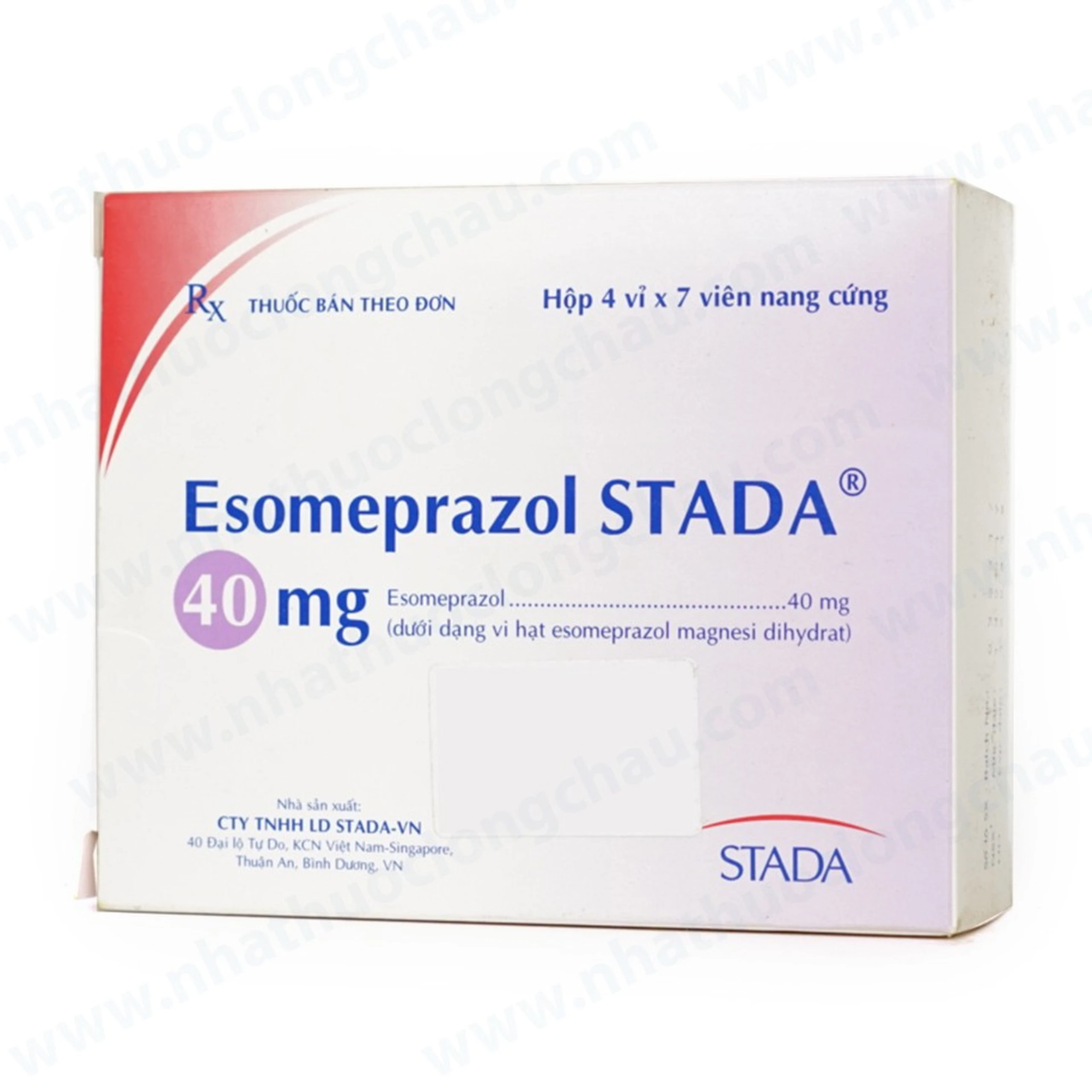 Thuốc Esomeprazol Stada 40mg điều trị trào ngược dạ dày, thực quản (4 vỉ x 7 viên)