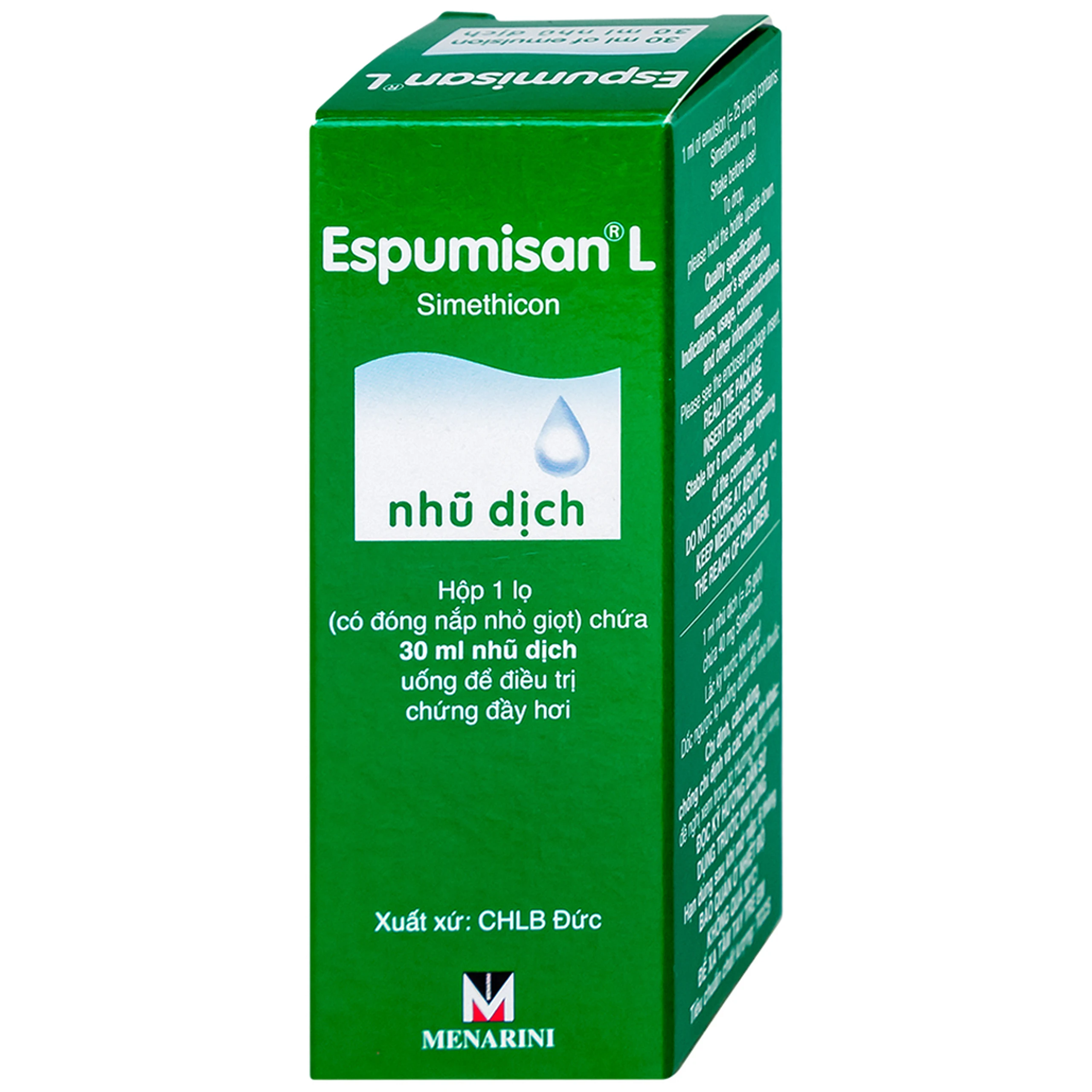 Nhũ dịch Espumisan L Menarini điều trị các triệu chứng chướng bụng, đau bụng (30ml)