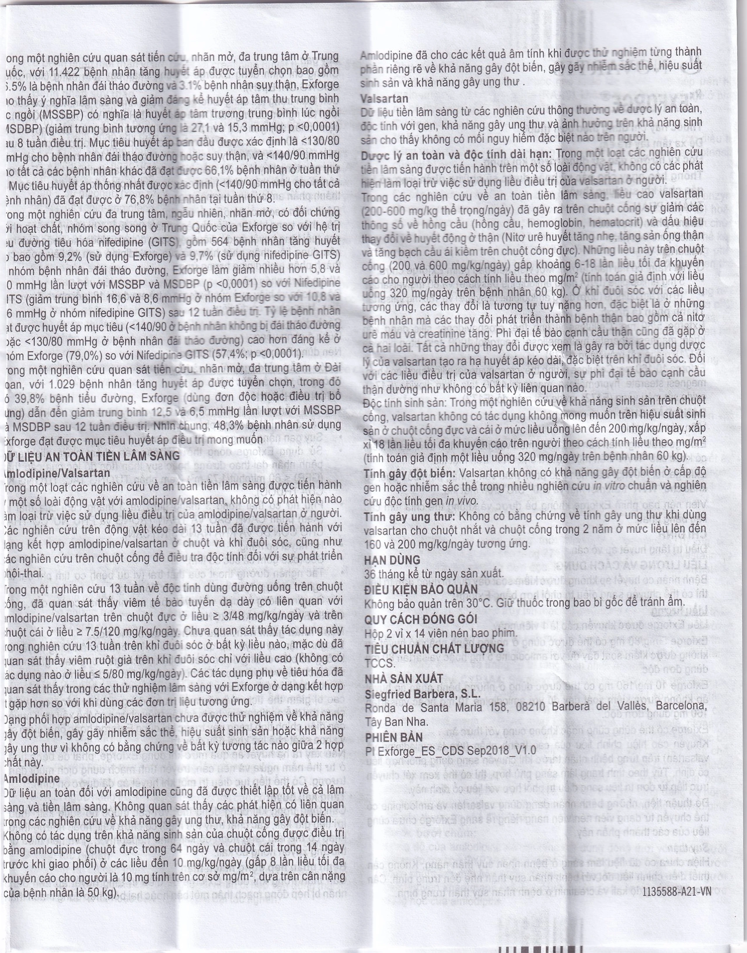 Thuốc Exforge 5mg/80mg Novartis điều trị tăng huyết áp vô căn (2 vỉ x 14 viên)