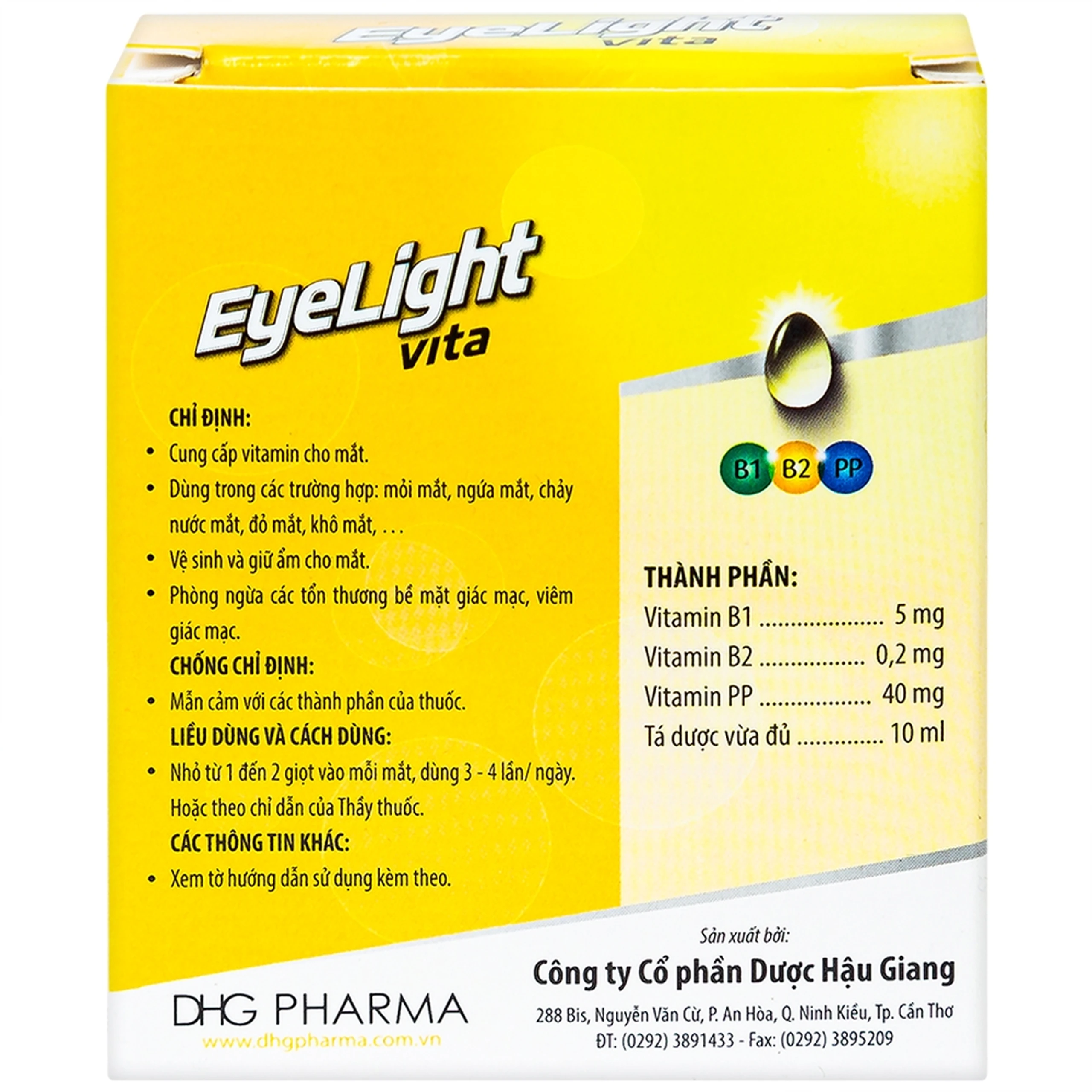 Thuốc nhỏ mắt Eyelight Vita DHG cung cấp Vitamin cho mắt (10ml)
