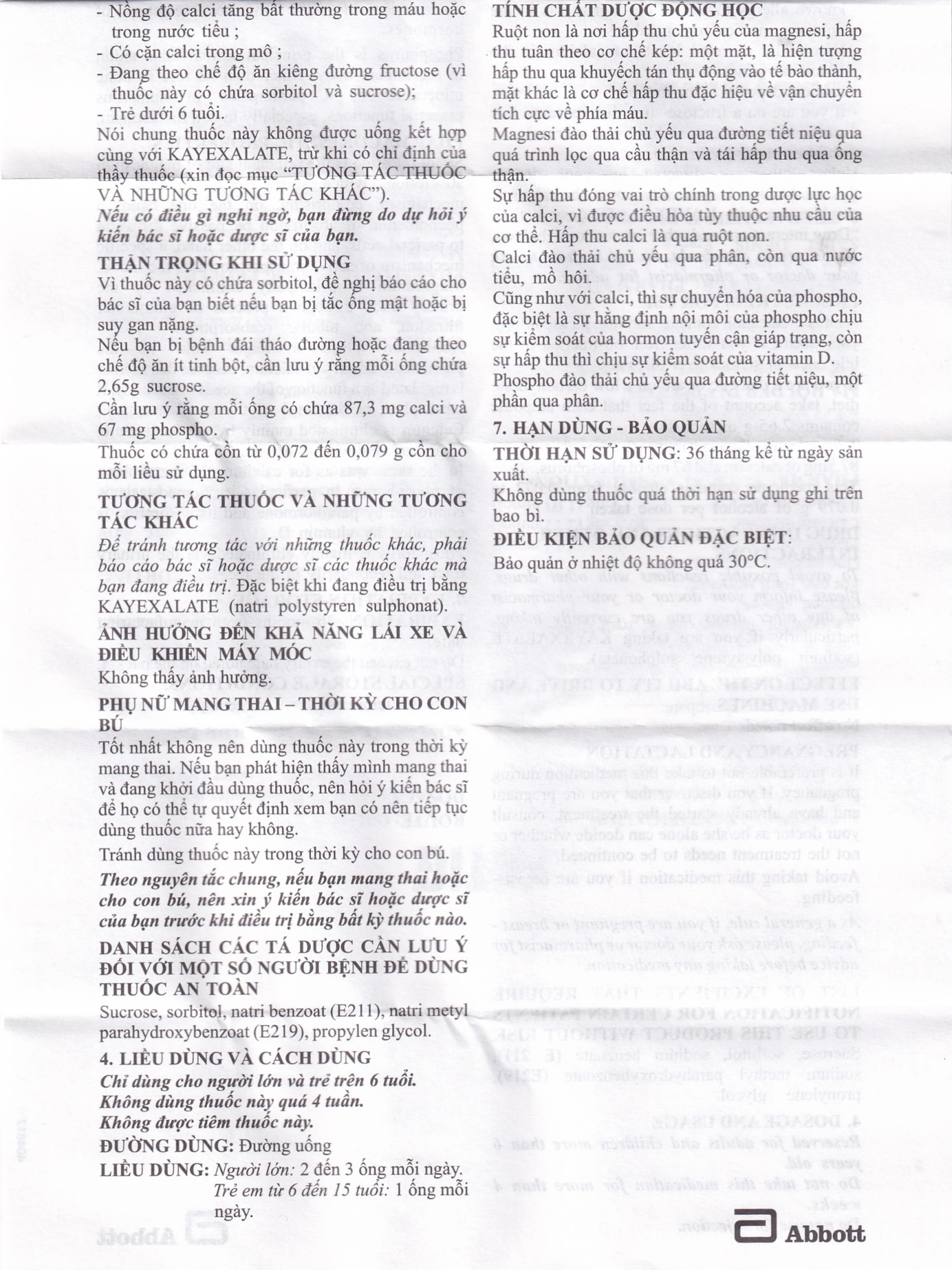 Dung dịch uống Fatig Abbott hỗ trợ điều trị suy nhược chức năng, bổ sung khoáng chất (2 vỉ x 10 ống)