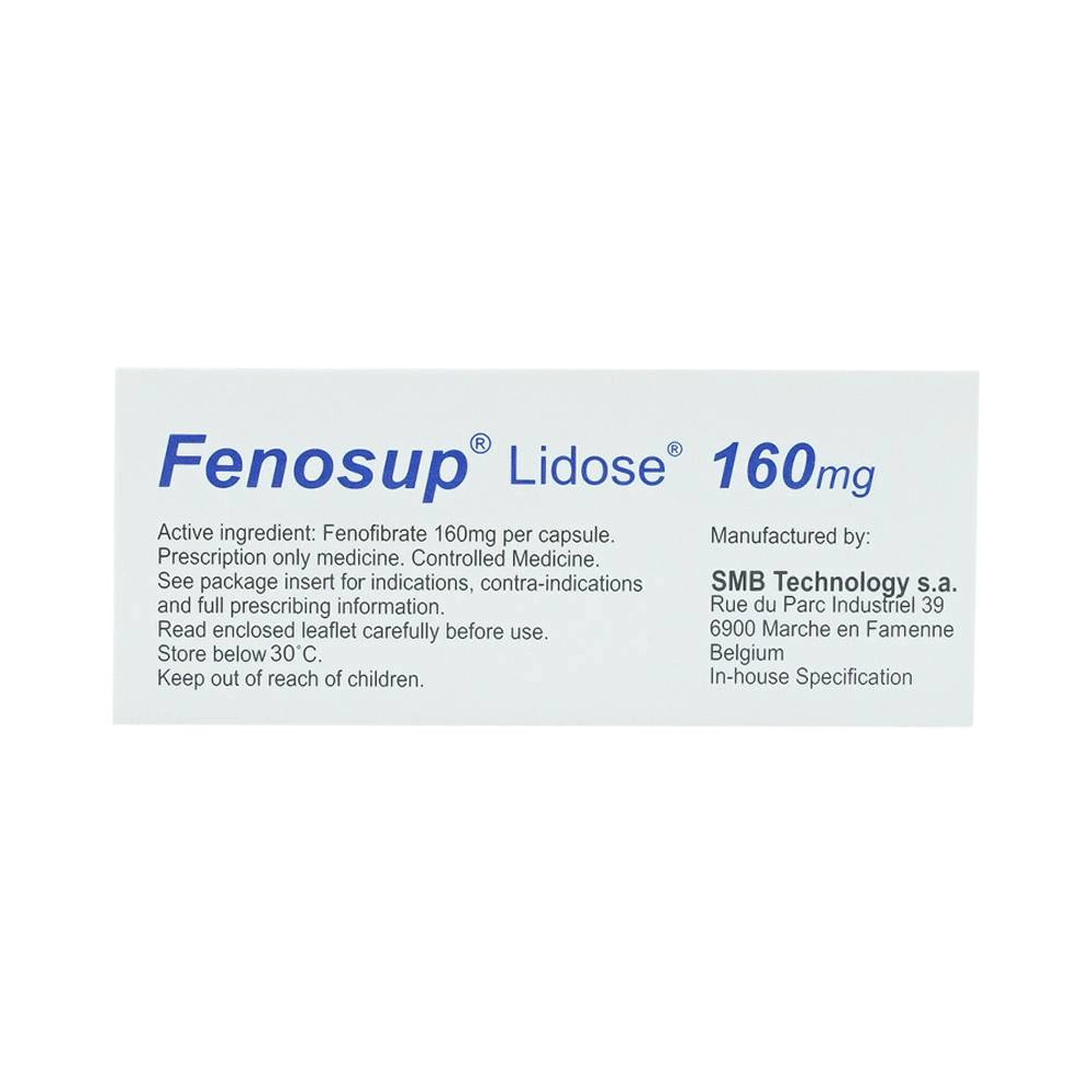 Thuốc Fenosup 160mg Hyphens điều trị cholesterol máu và triglycerid máu cao (3 vỉ x 10 viên)