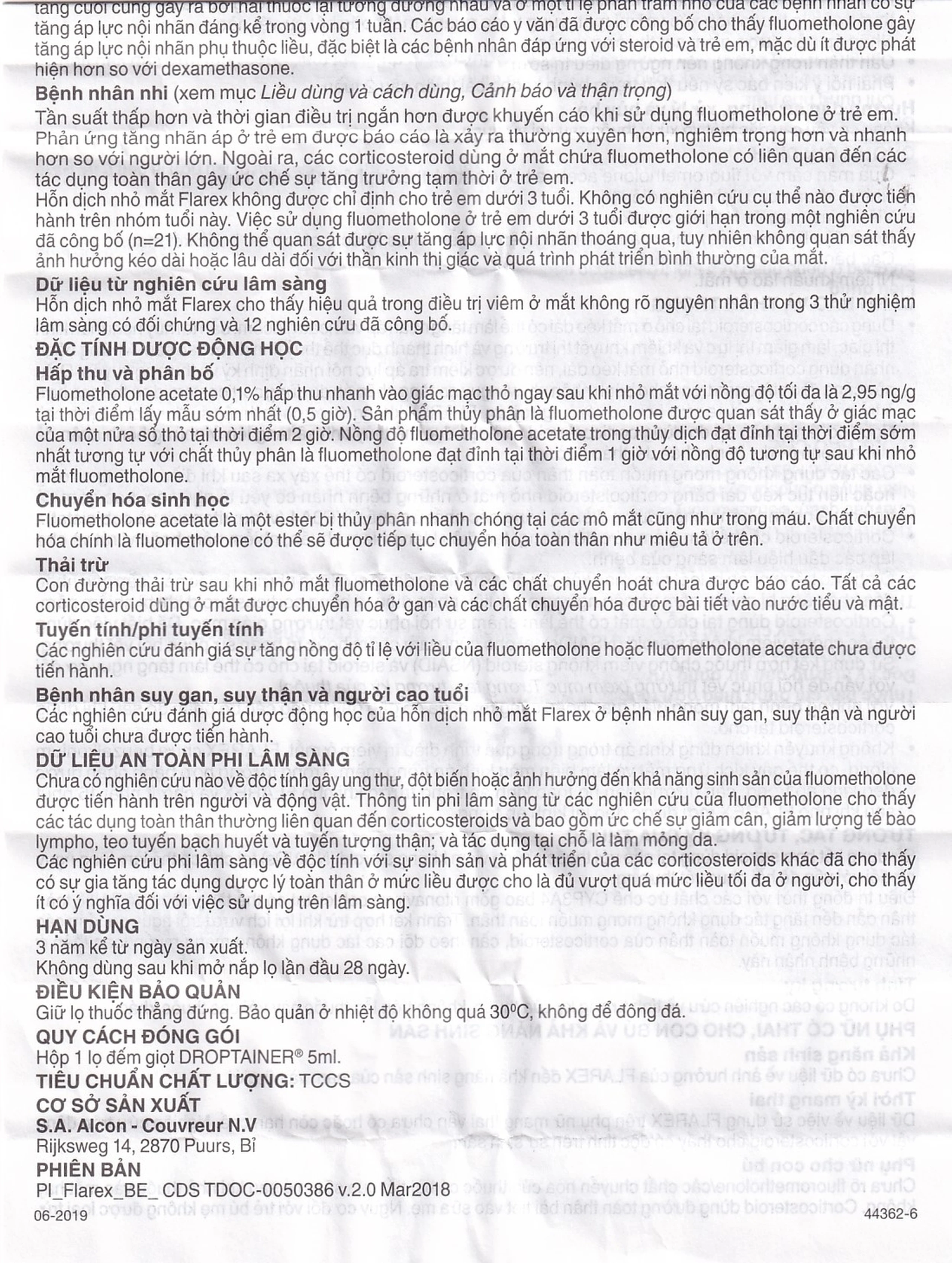 Thuốc nhỏ mắt Flarex Alcon điều trị viêm không nhiễm khuẩn (5ml)