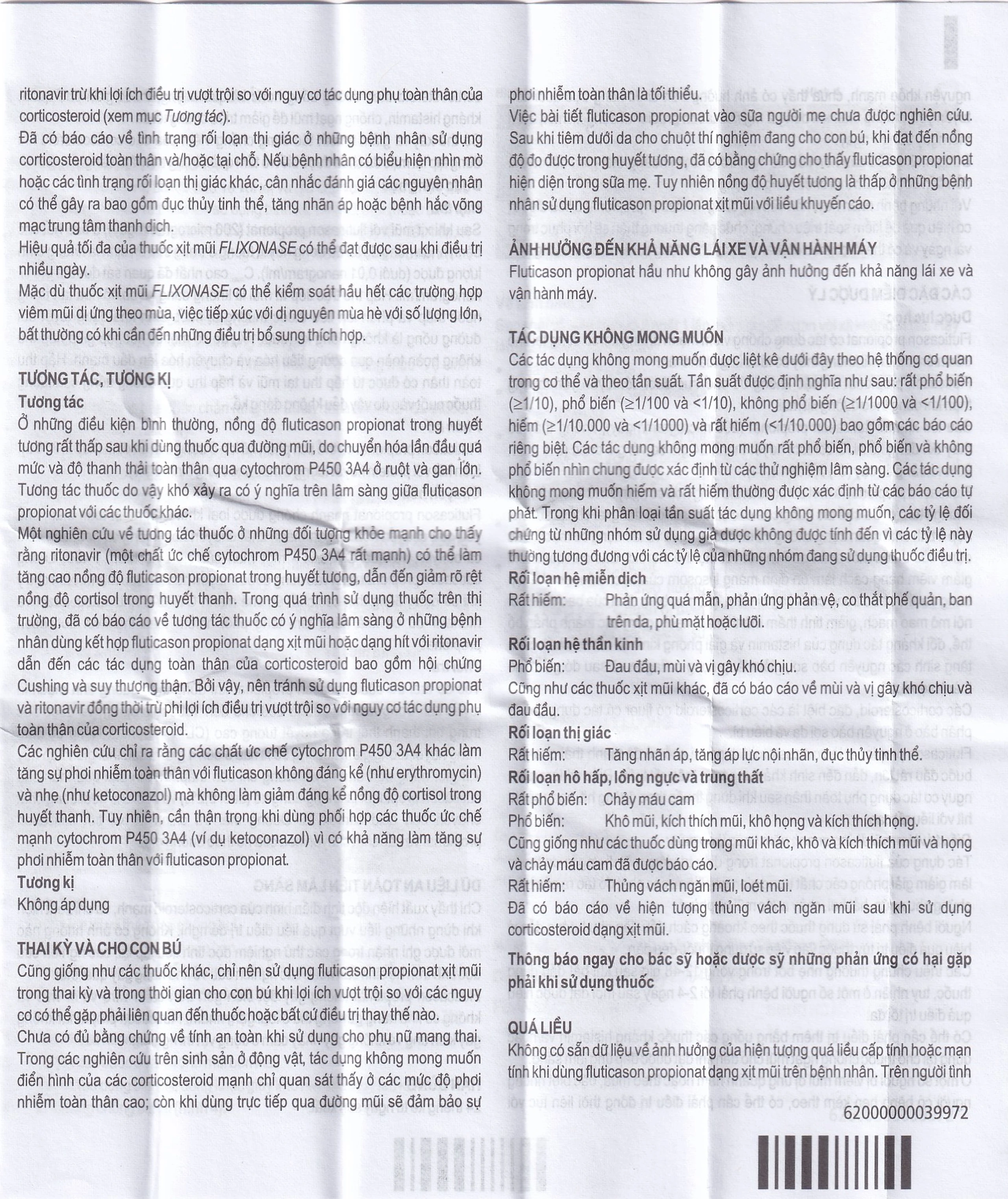 Xịt mũi Flixonase 0.05% GSK điều trị viêm mũi dị ứng (60 liều)