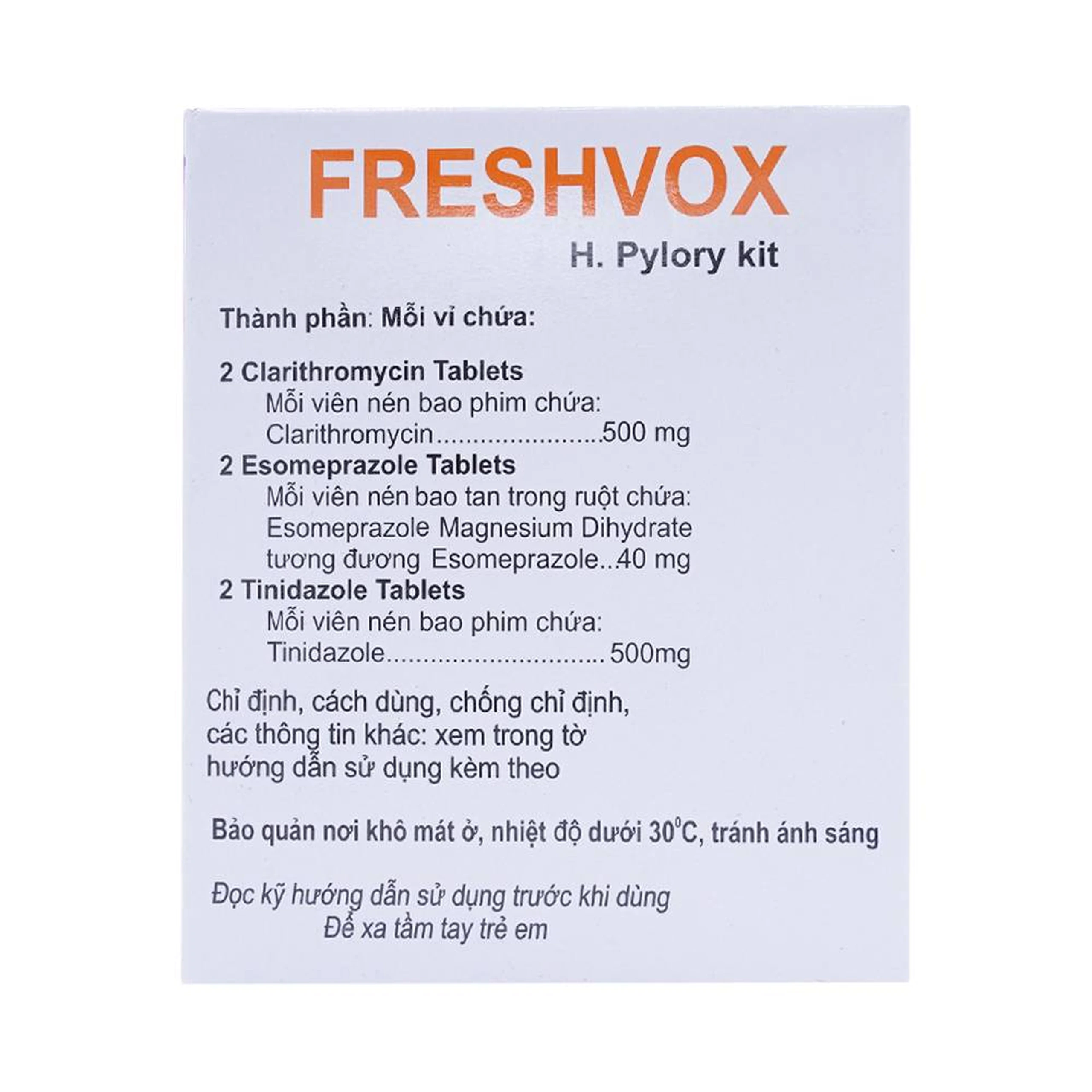 Thuốc Freshvox ACME điều trị viêm dạ dày cấp và mạn tính (7 vỉ x 6 viên)