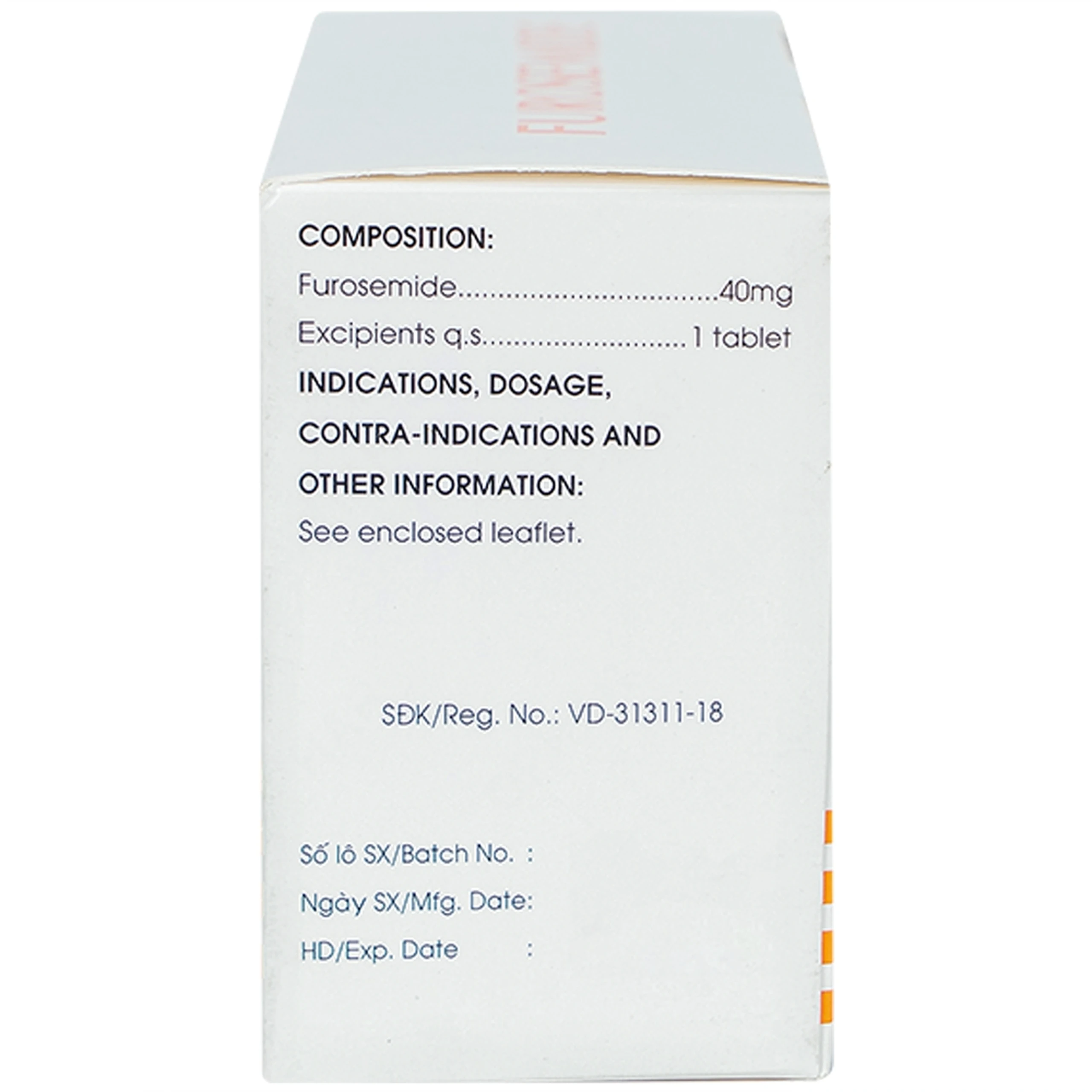 Thuốc Furosemide Mekophar điều trị phù, tăng huyết áp (10 vỉ x 30 viên)