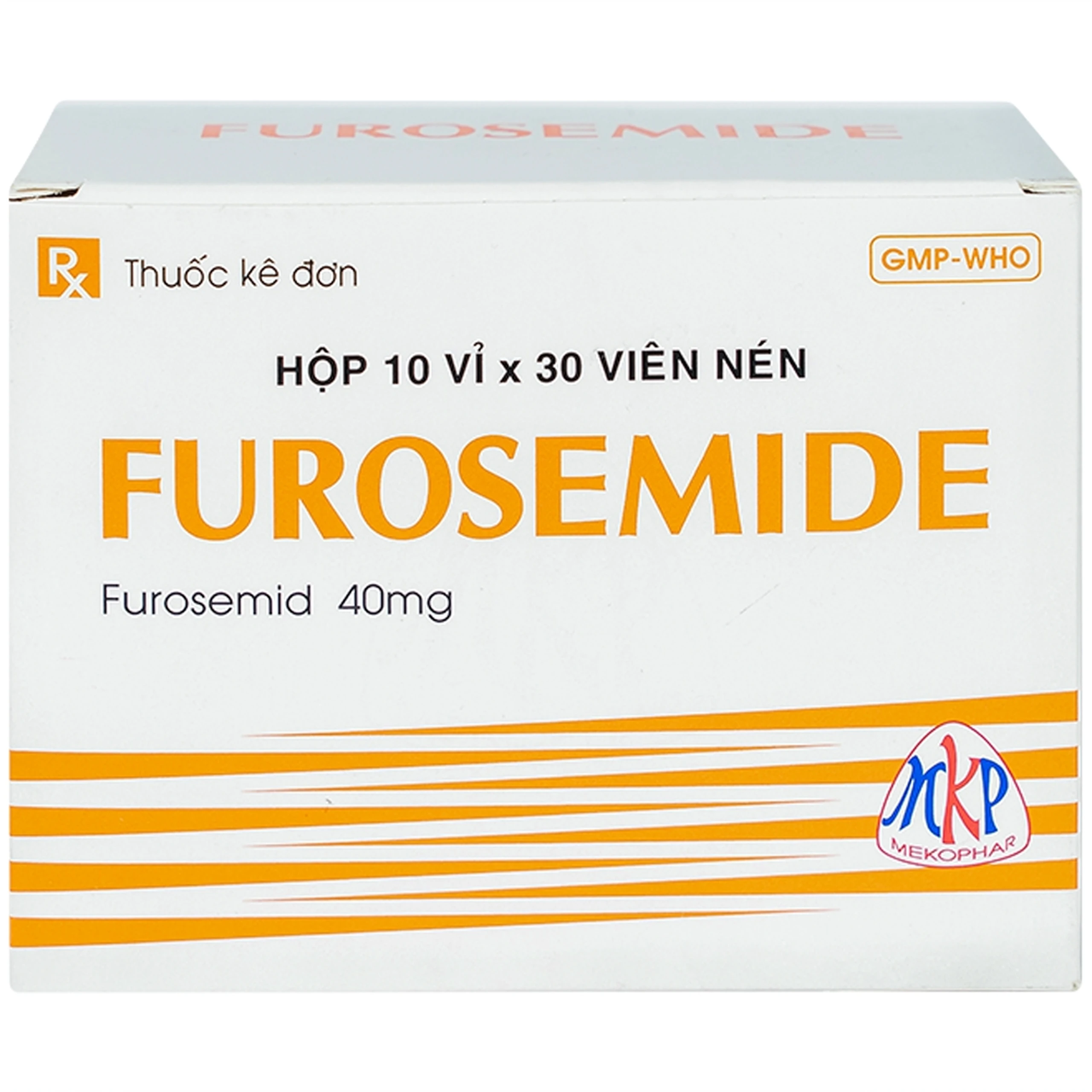Thuốc Furosemide Mekophar điều trị phù, tăng huyết áp (10 vỉ x 30 viên)