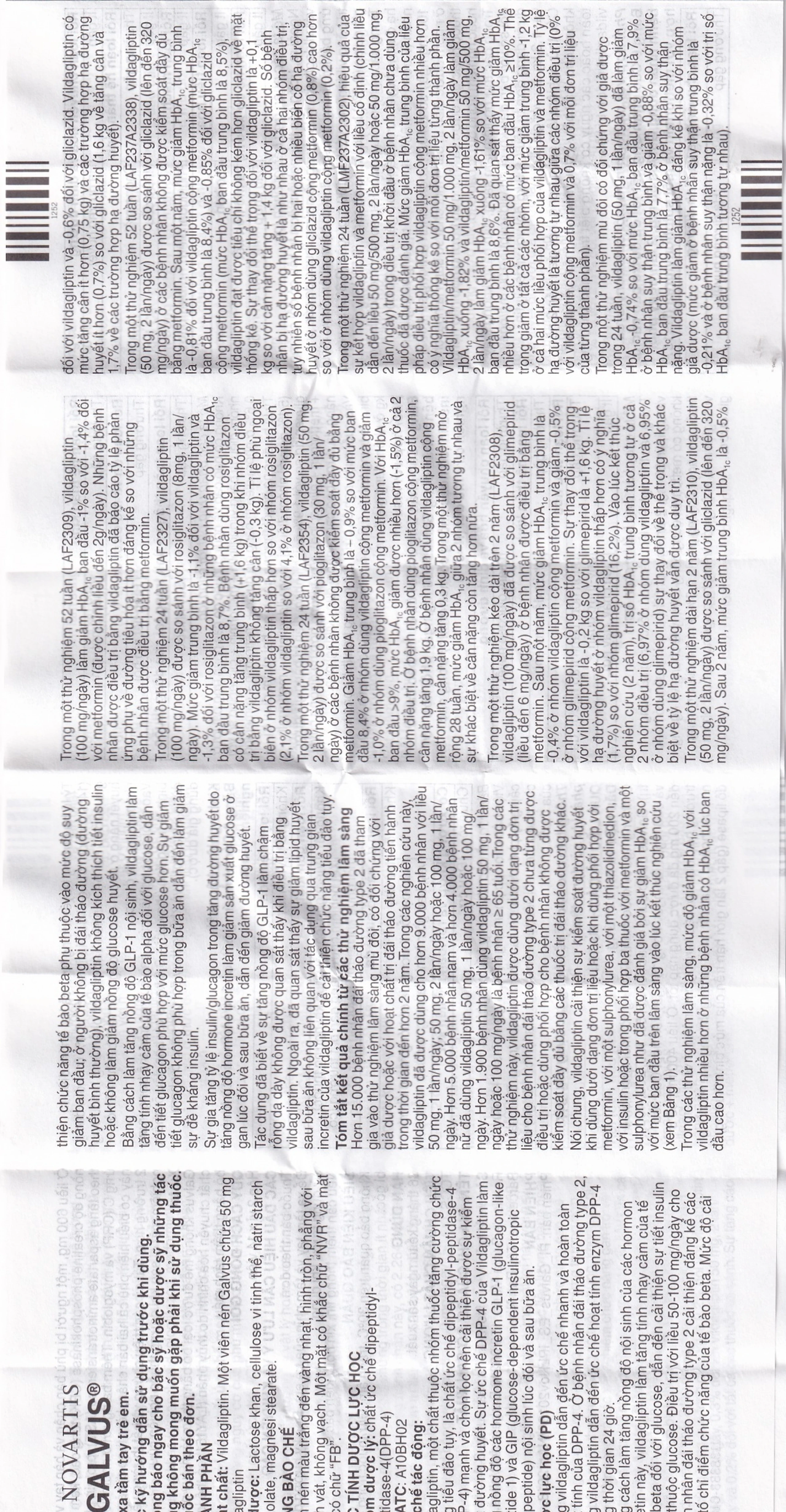 Thuốc Galvus 50mg Novartis hỗ trợ điều trị đái tháo đường típ 2 (2 vỉ x 14 viên)