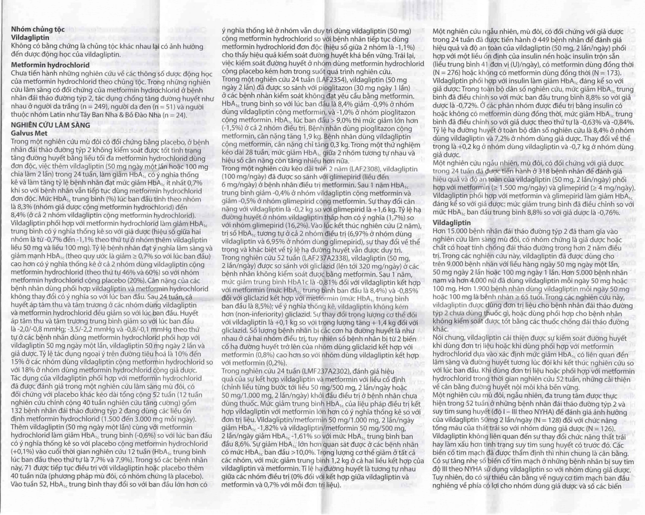 Thuốc Galvus Met 50mg/500mg Novartis điều trị đái tháo đường típ 2 (6 vỉ x 10 viên)